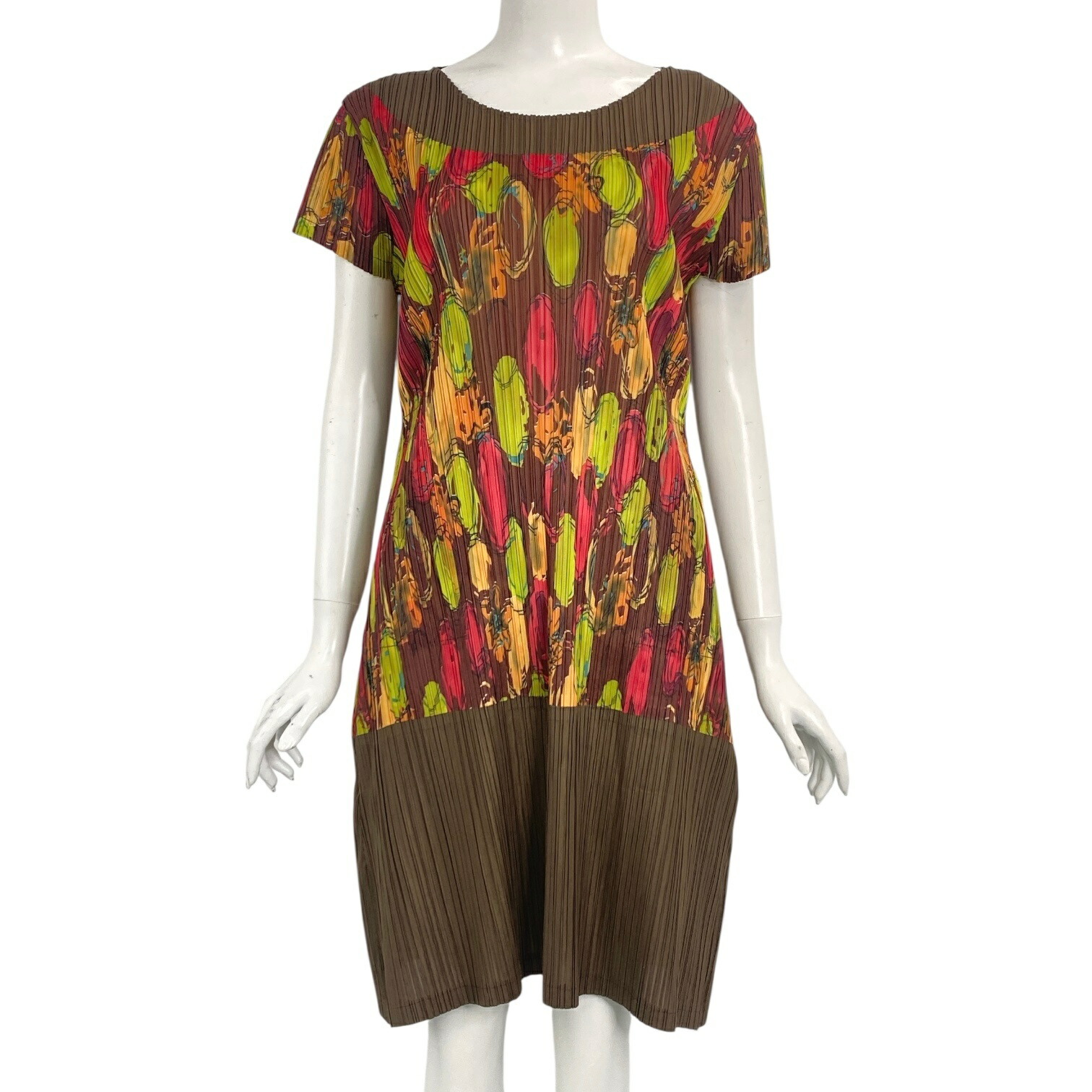 極美品✨ISSEY MIYAKE FETE プリーツ　レッド　シースルー　花柄 PL_2023jul26_thumb_1c17dc03-