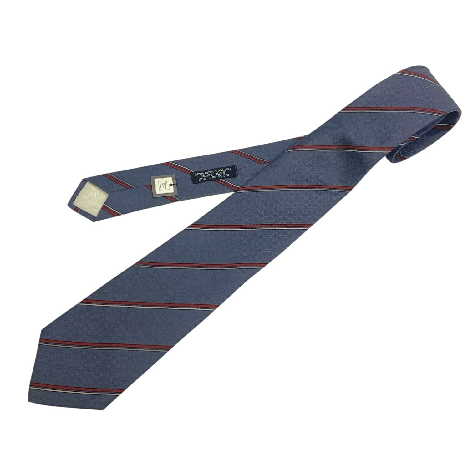 【美品】Dior ディオール　ネクタイ　紺　トロッター　ジャガード Dior ディオール ネクタイ 紺 トロッター ジャガード DIOR