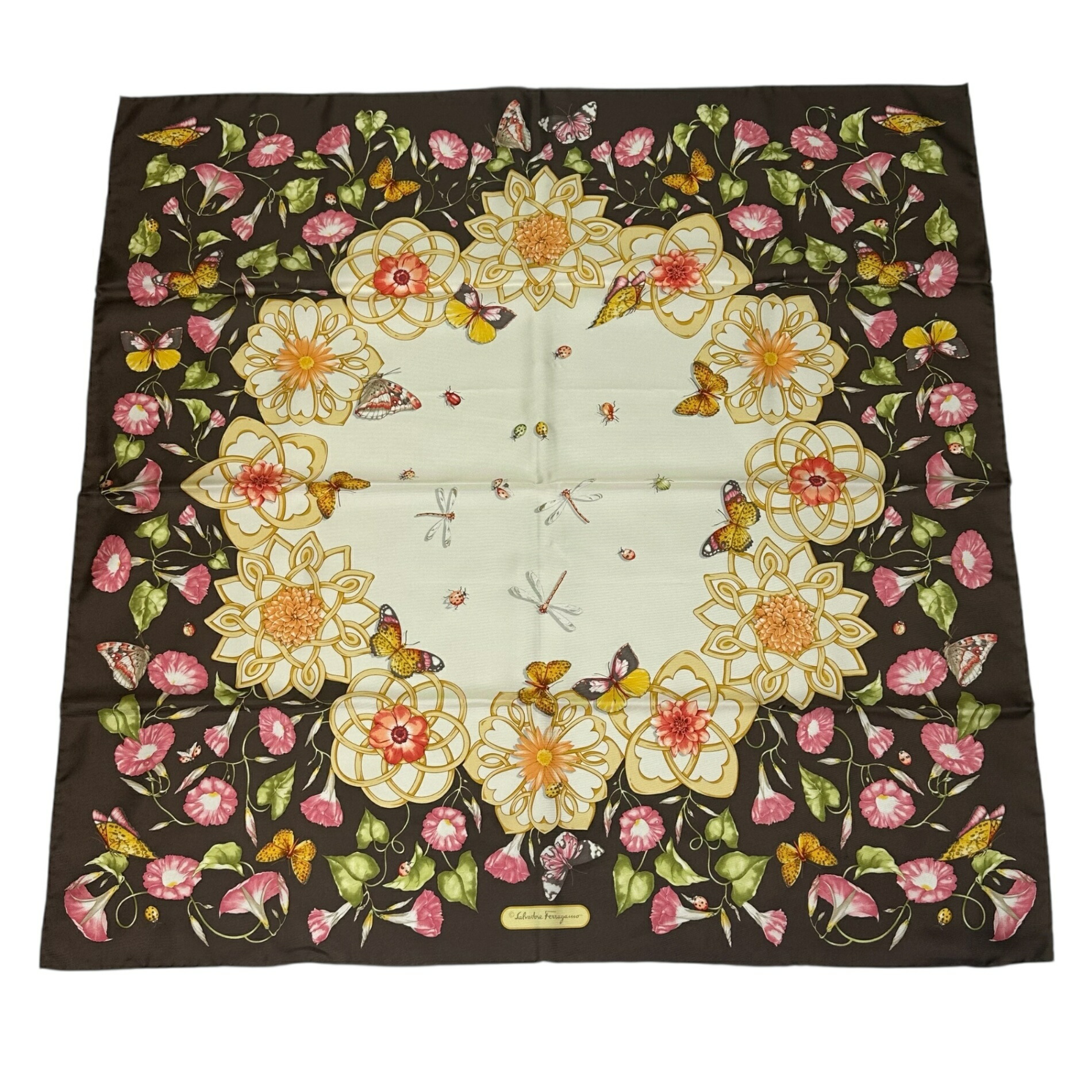 Salvatore Ferragamo シルクスカーフ 花蝶　未使用　ケース付き 楽天市場】SALVATORE FERRAGAMO フェラガモ スカーフ 31 1595