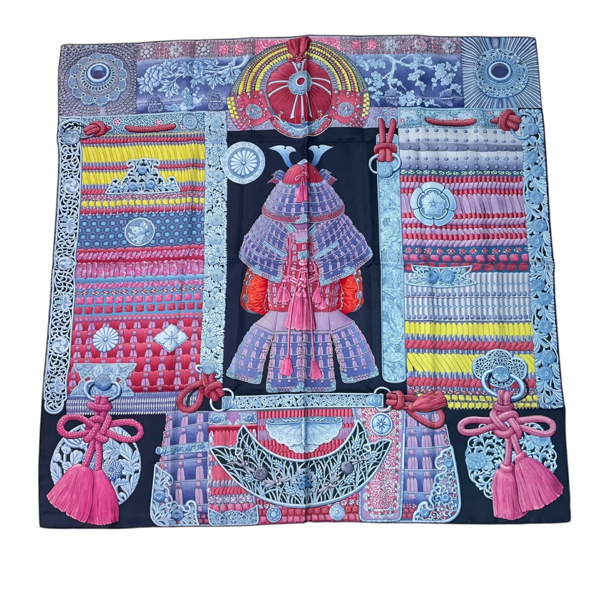 楽天市場】極美品 HERMES エルメス 希少 カレ90 PARURES DE SAMOURAIS