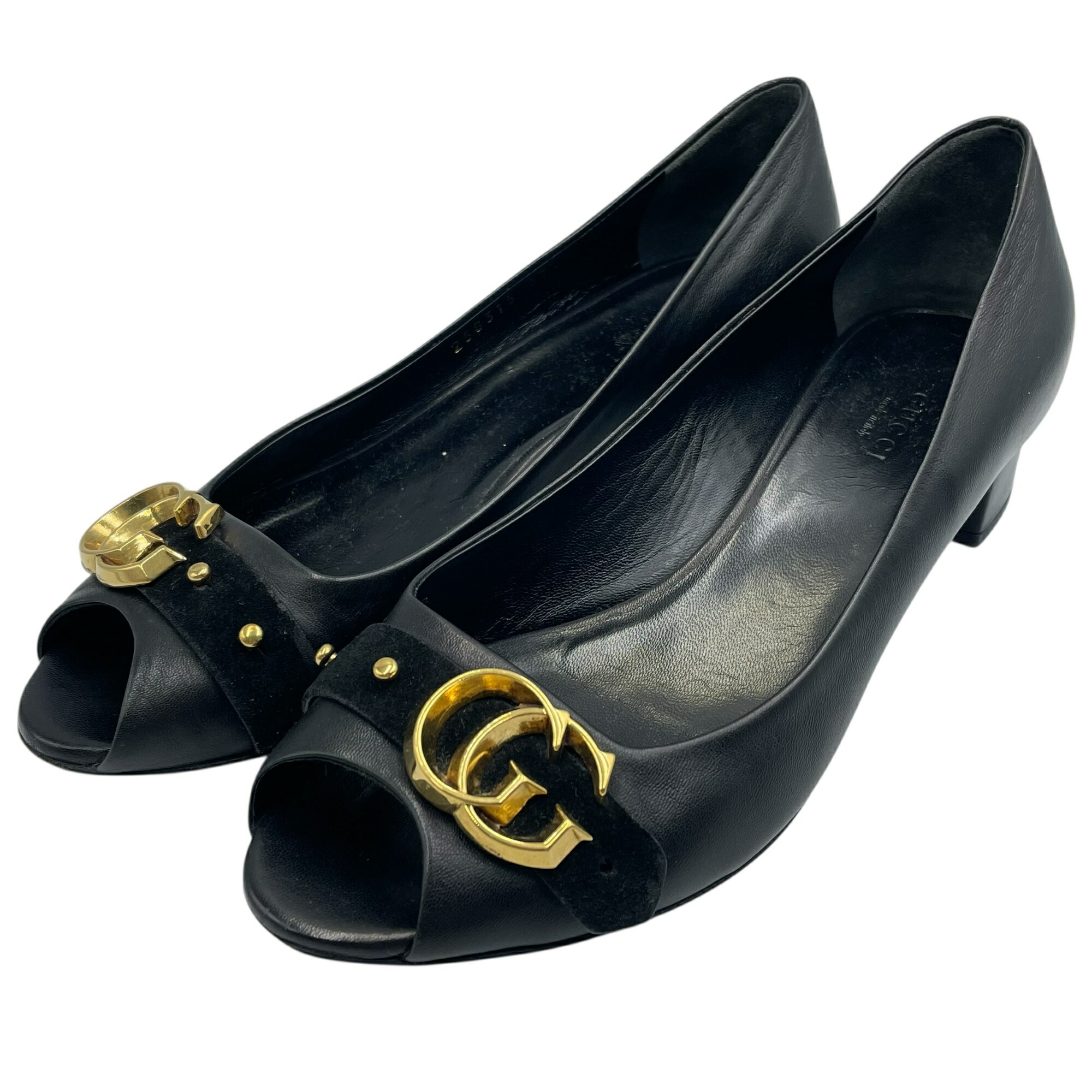 楽天市場】GUCCI グッチ ホースビット キャンバス ヒール パンプス