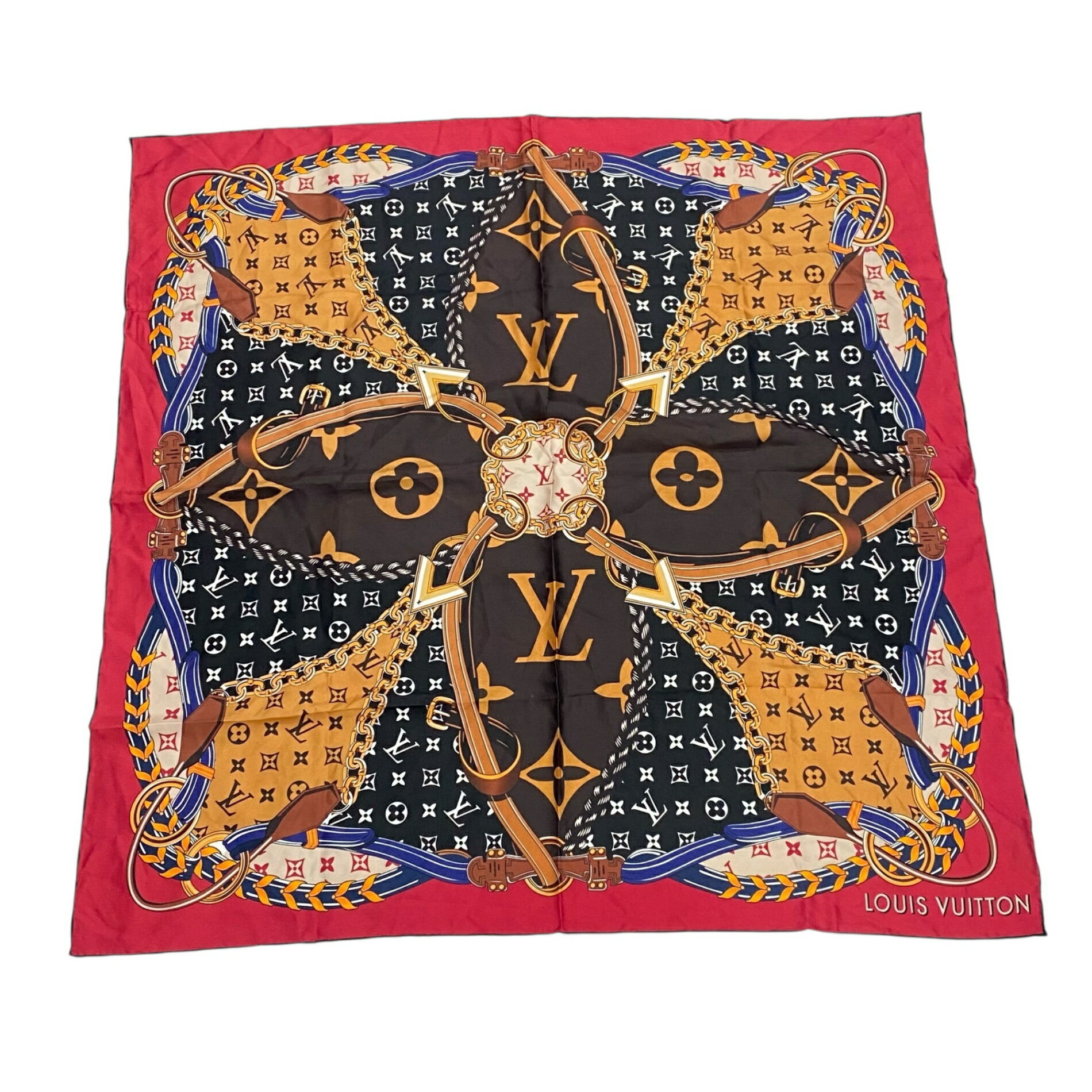 楽天市場】Louis Vuitton ルイ・ヴィトン スカーフ ツイリー シルク100