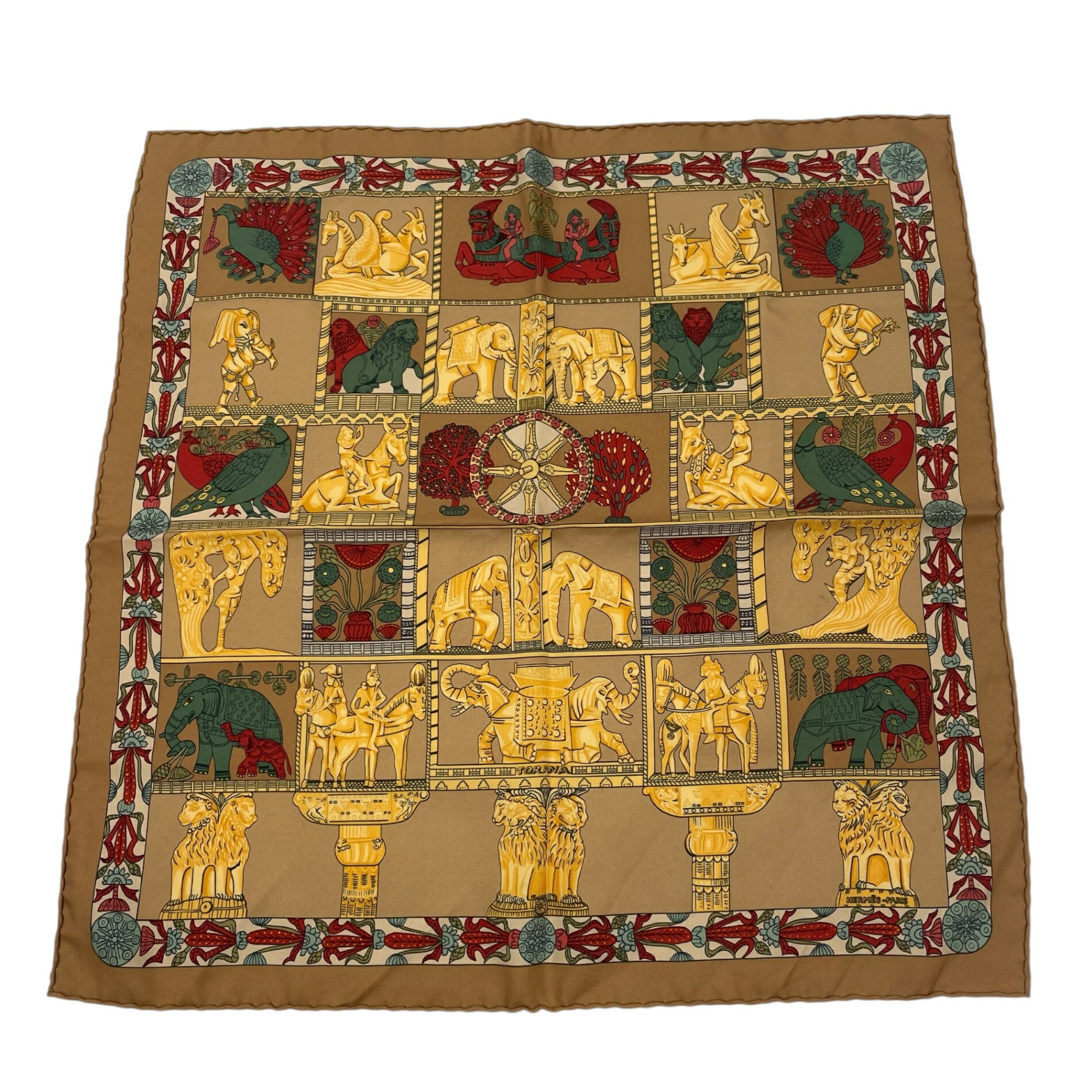 楽天市場】□新品□未使用□ HERMES エルメス TORANA【塔門】カレ45