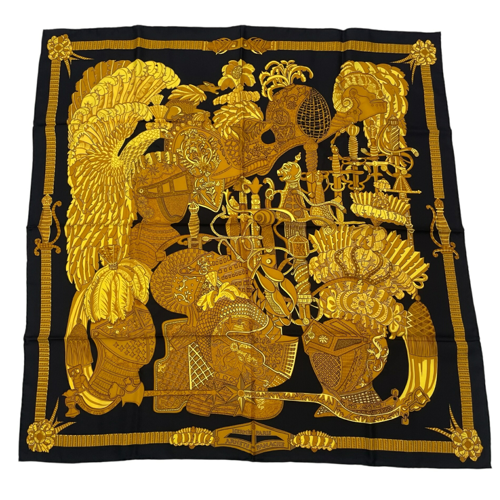 楽天市場】【エルメス】Hermes カレ90 シルクスカーフ PARURES DE