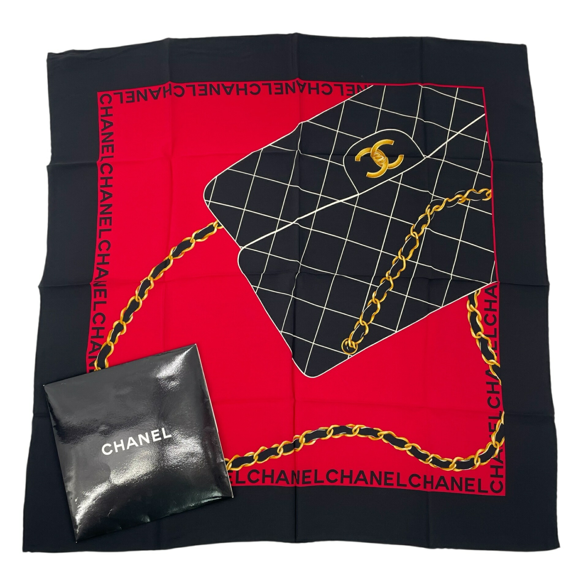 楽天市場】美品 CHANEL シャネル カメリア シルク スカーフ 大判