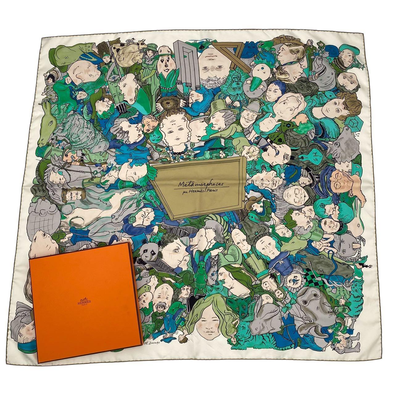 楽天市場】希少 極美品 HERMES エルメス カレ90 スカーフ SOIREE DE