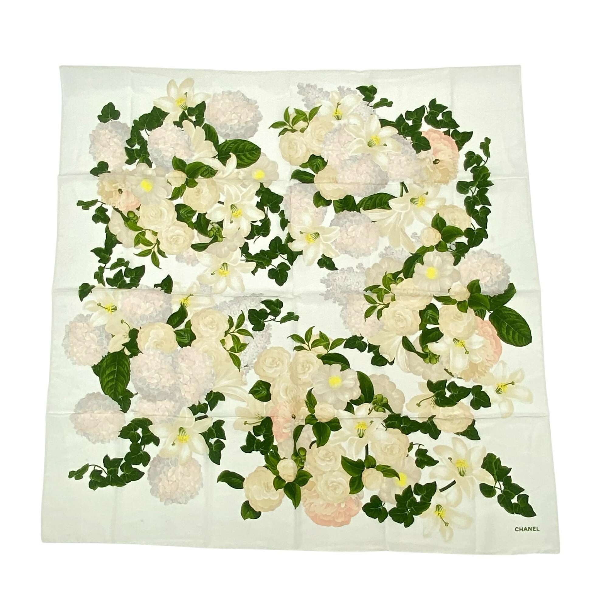 ★極美品★CHANEL★シャネル★カメリア★ホワイト★ヴィンテージ 楽天市場】美品 CHANEL シャネル カメリア シルク スカーフ 大判