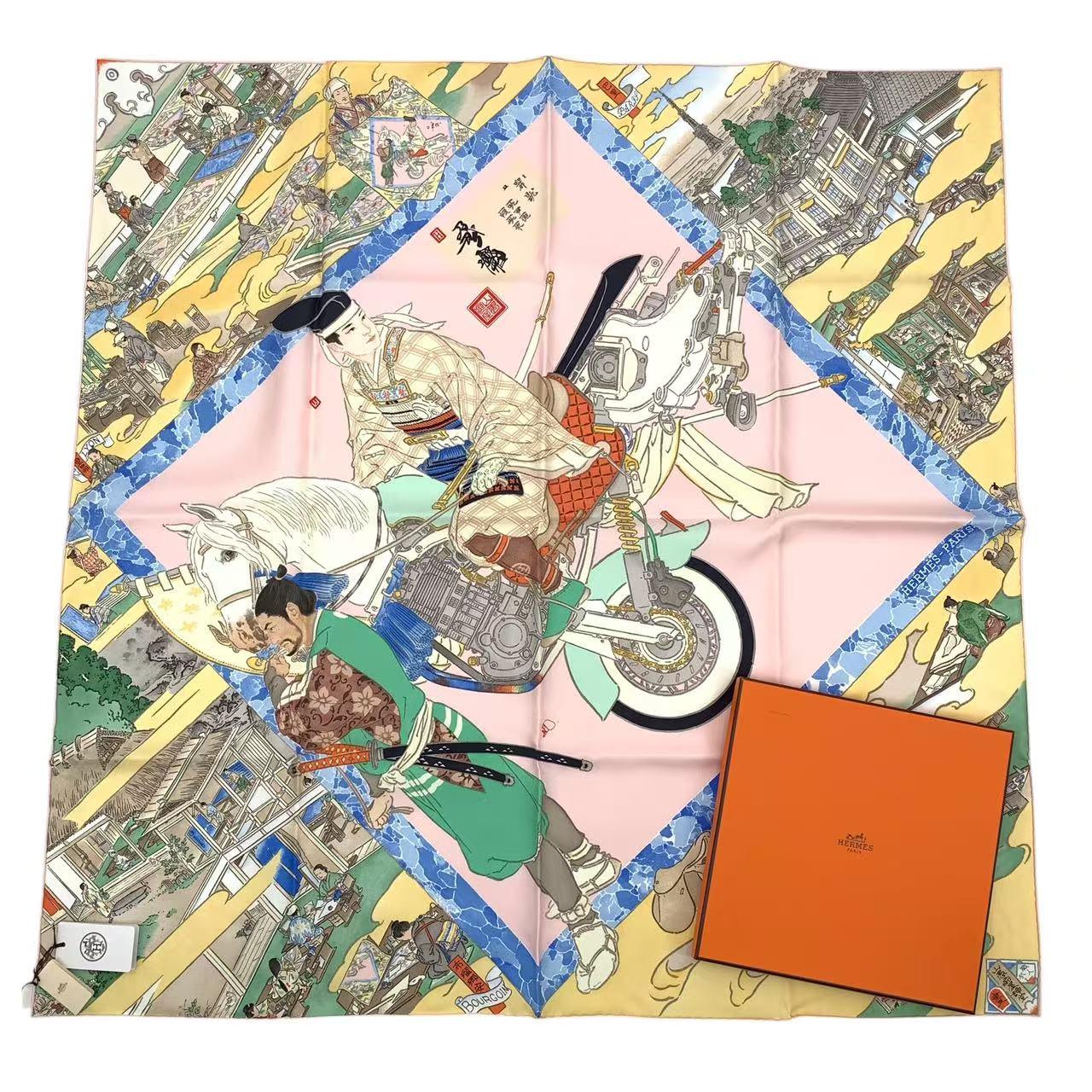 楽天市場】未使用級 HERMES エルメス カレ90 シルクスカーフ LES TOITS