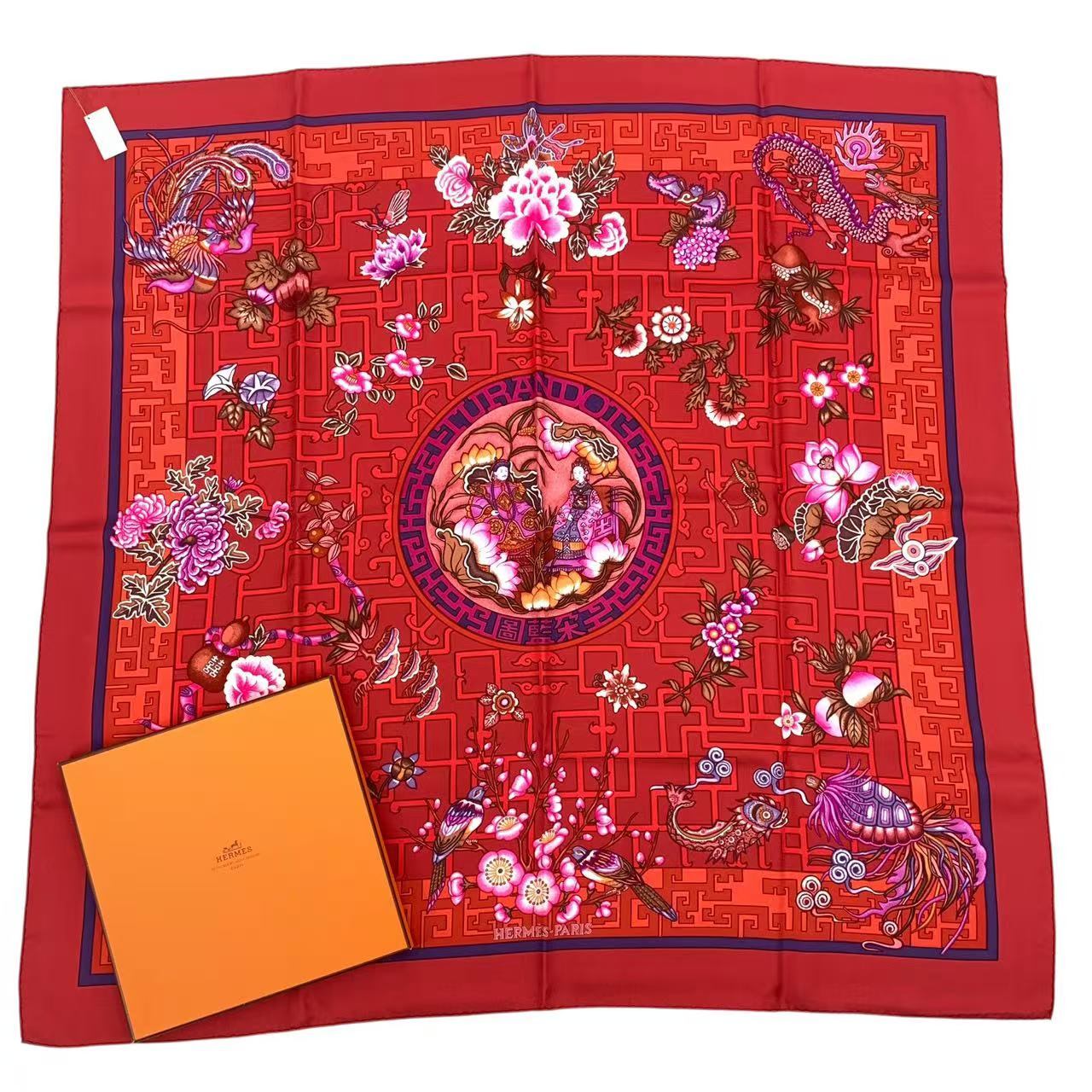 楽天市場】【エルメス】Hermes カレ90 シルクスカーフ TURANDOT