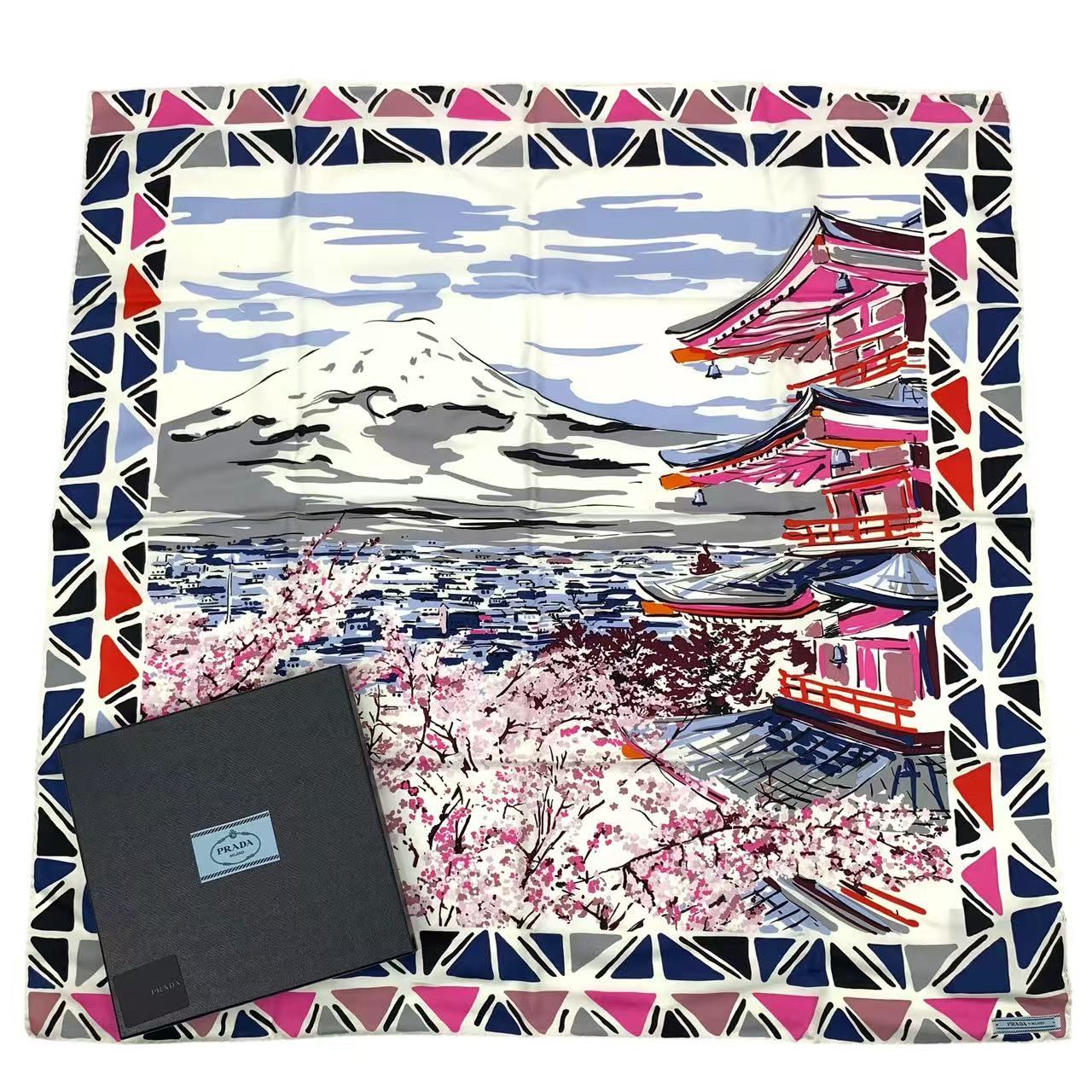 楽天市場】プラダ FANTASY・ファンタジー シルク スカーフ 女性と花