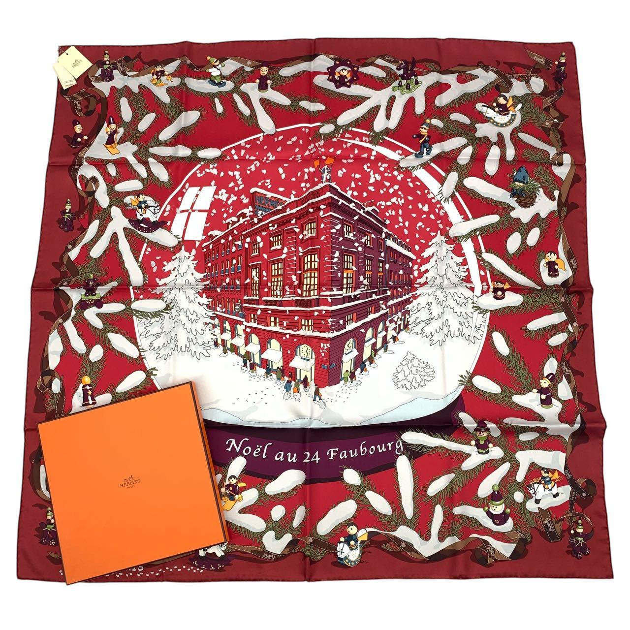 楽天市場】エルメス HERMES スカーフ カレ45 プチカレ シルク Noel au