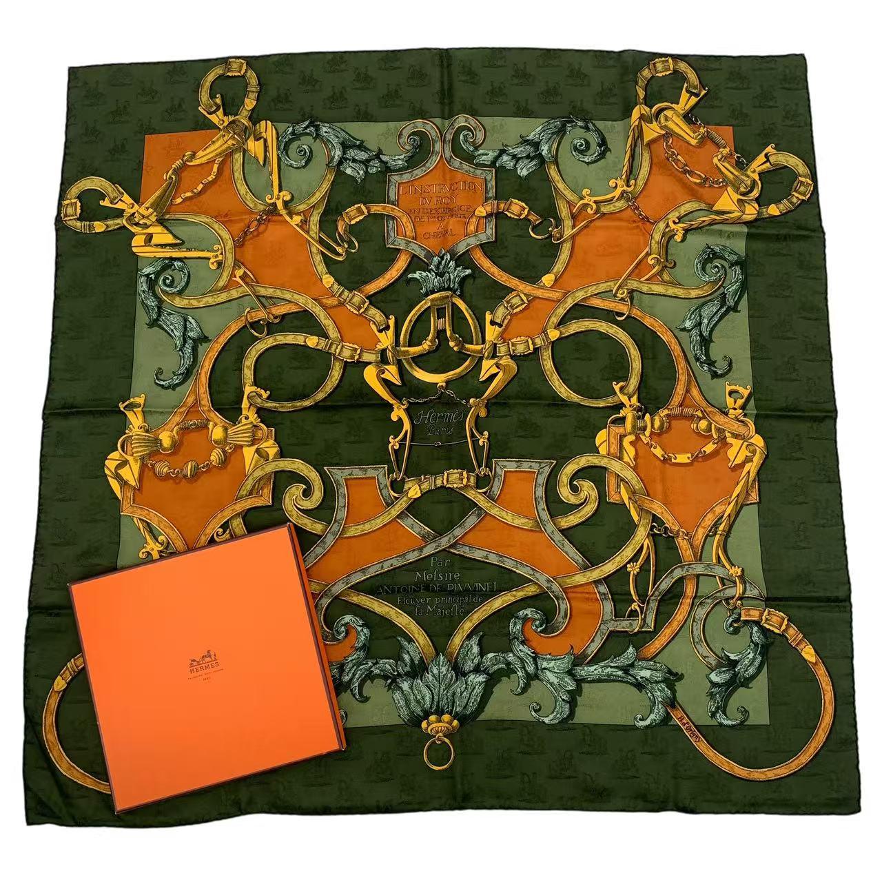 楽天市場】HERMES エルメス スカーフ カレ ダブルフェイス90 野生馬II