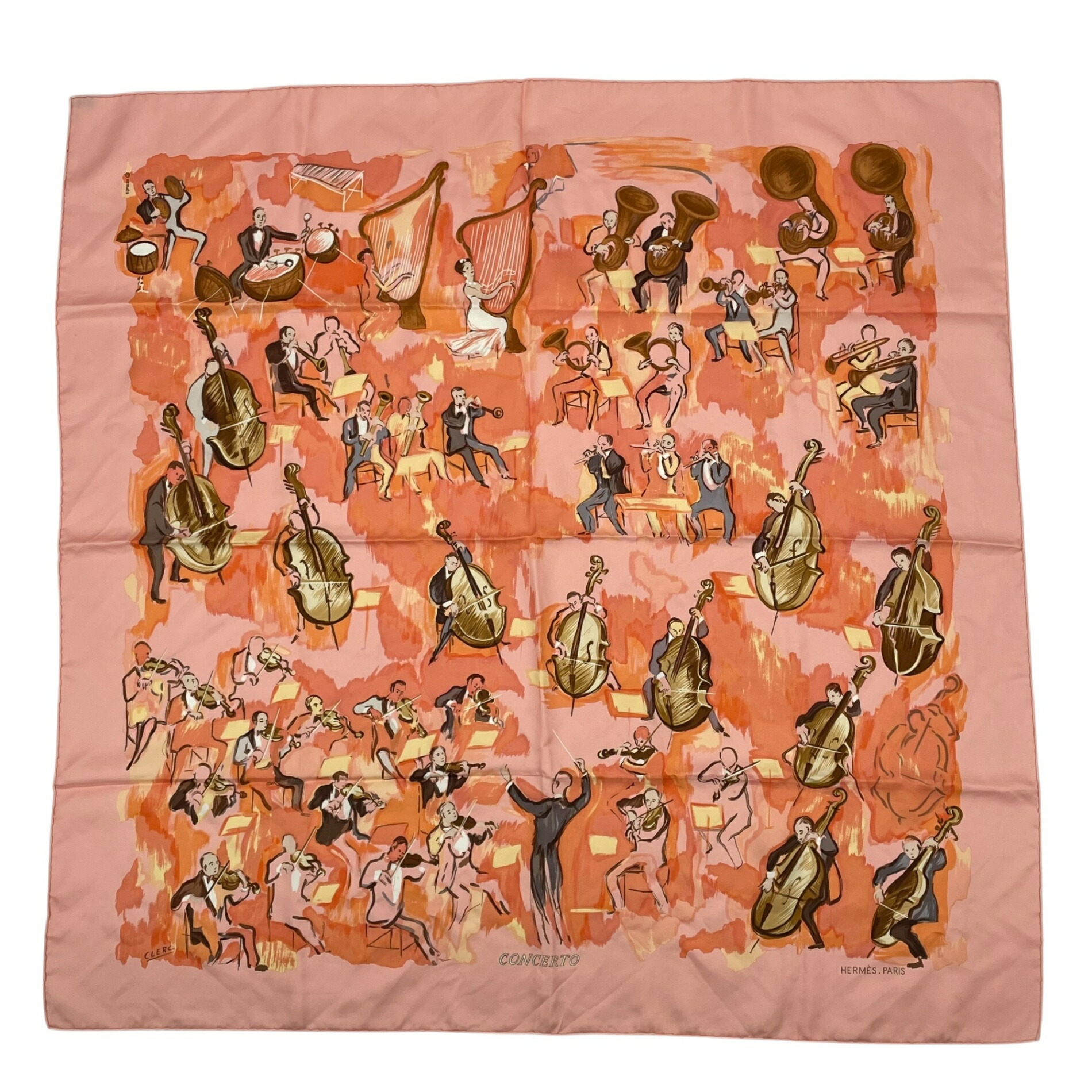 楽天市場】極美品 HERMES エルメス カレ90 CONCERTO コンチェルト