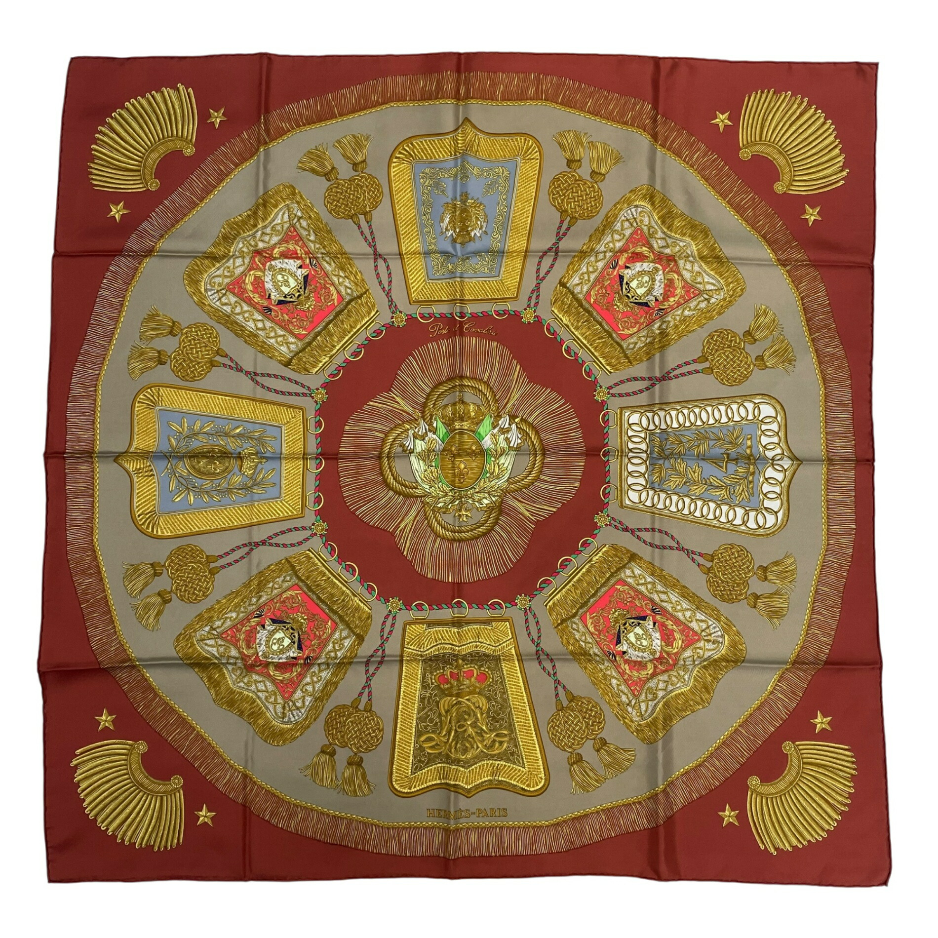 楽天市場】HERMES エルメス カレ90 スカーフ POSTE ET CAVALERIE