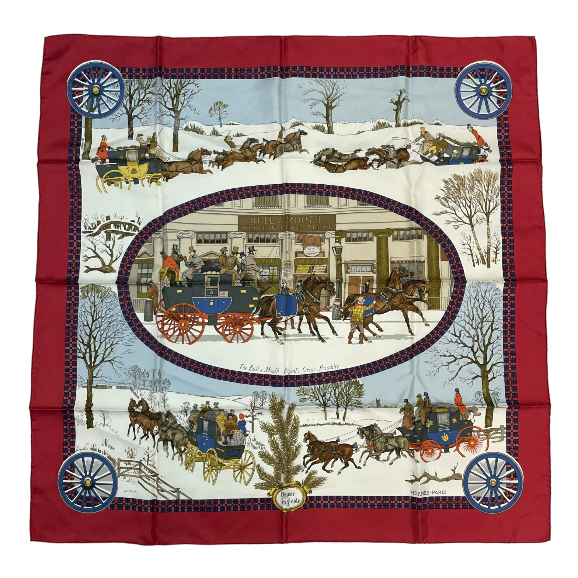 楽天市場】HERMES エルメス カレ90 スカーフ Les Voitures