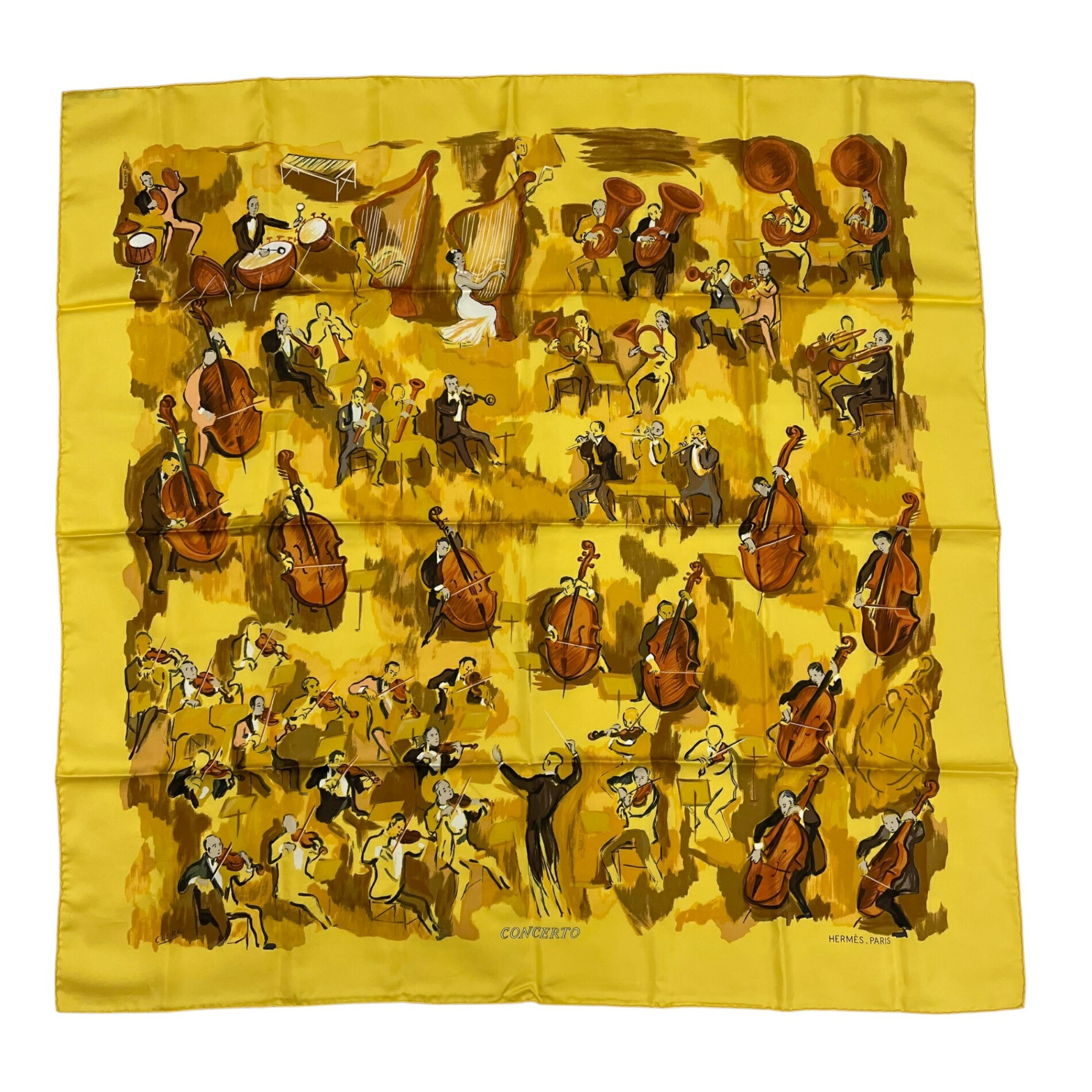 楽天市場】極美品 HERMES エルメス カレ90 CONCERTO コンチェルト