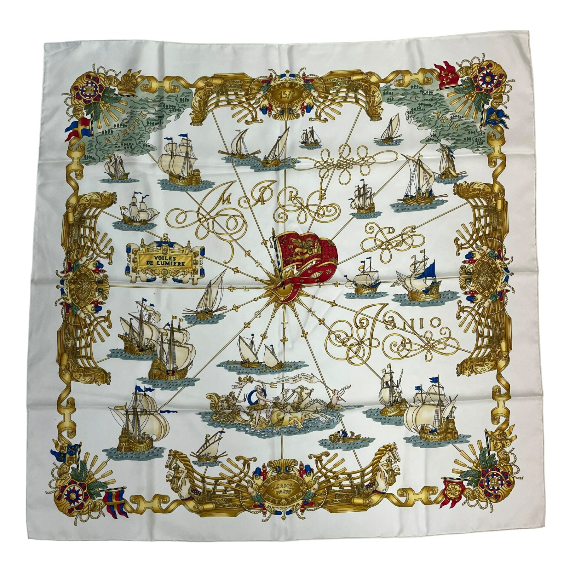 楽天市場】HERMES エルメス カレ90 MINERAUX 鉱物柄 シルク スカーフ