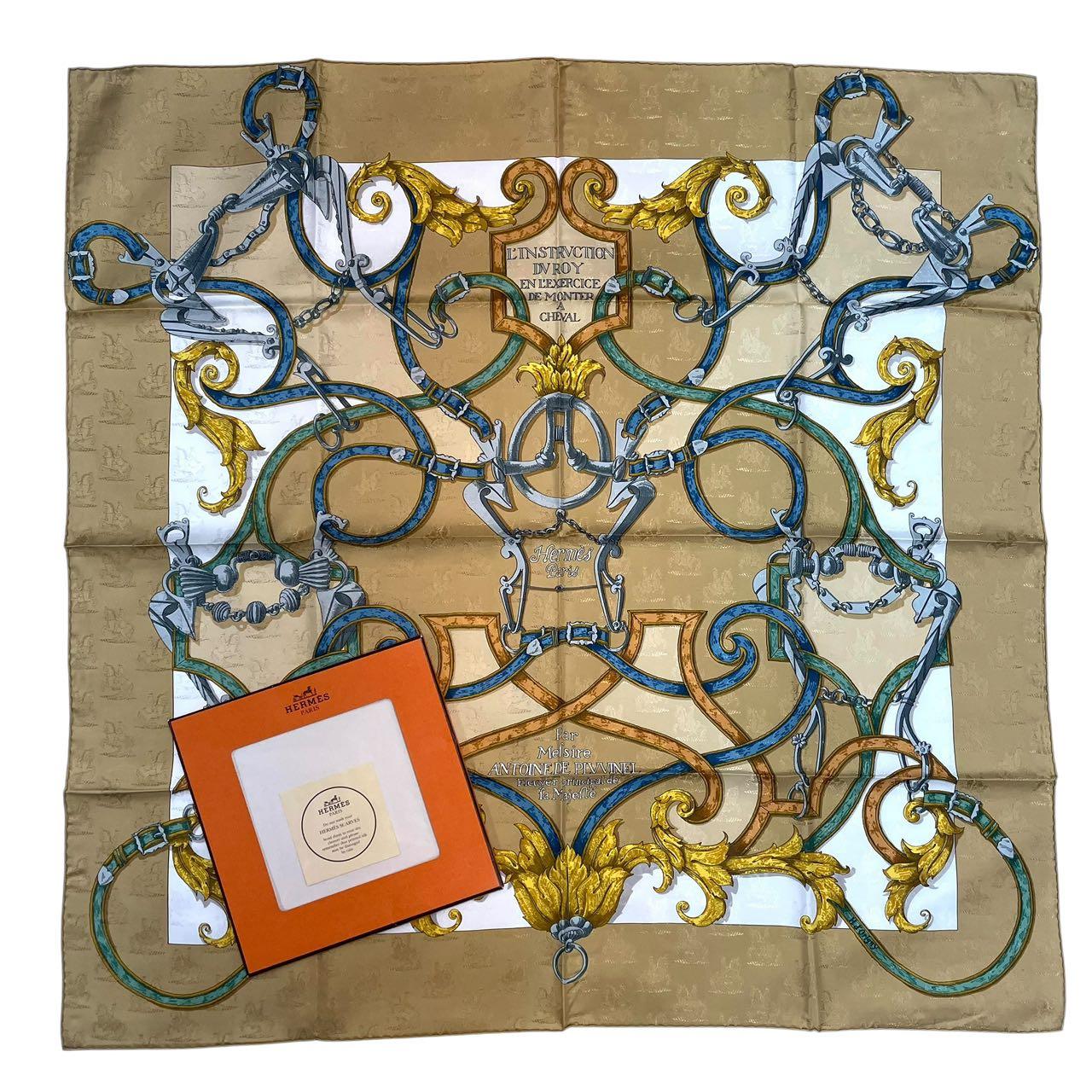 楽天市場】極美品 HERMES エルメス カレ90 L'INSTRUCTION DU ROY 帝王