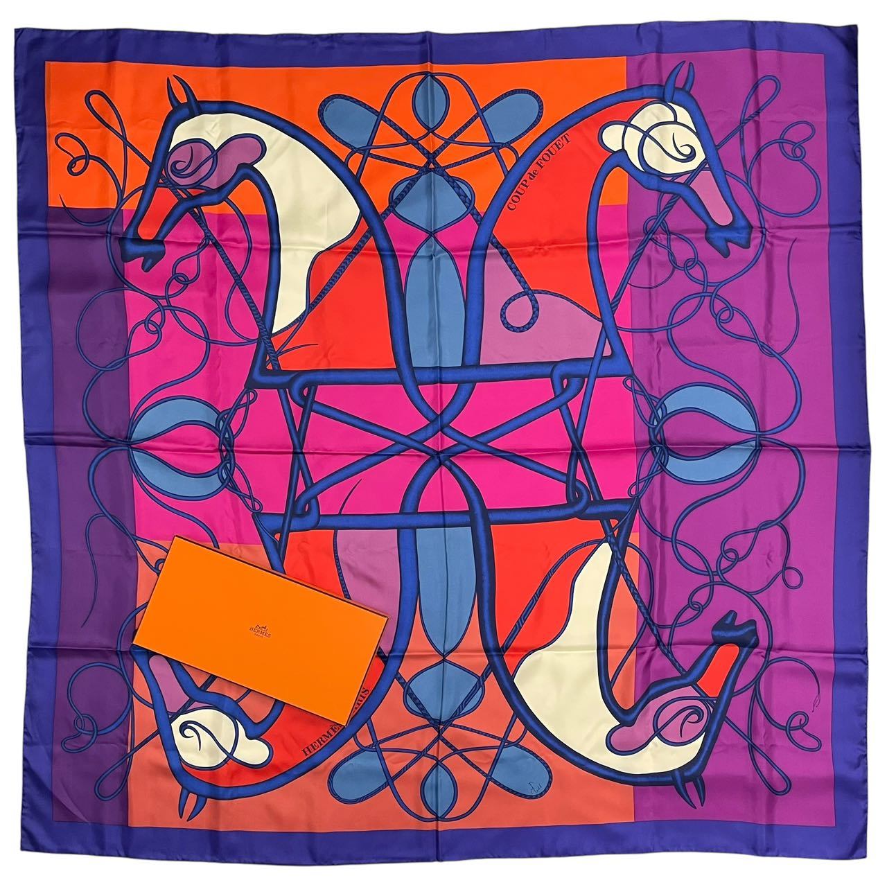 楽天市場】HERMES エルメス カレ140 鞭とグリップ スカーフ ショール