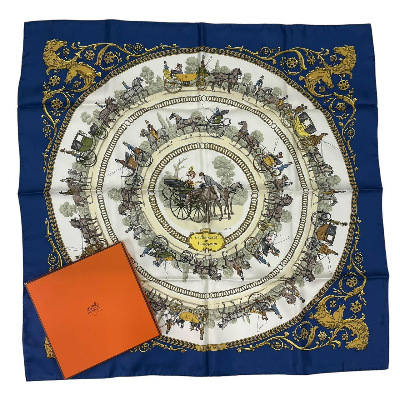 楽天市場】【中古】 エルメス HERMES カレ90 スカーフ ロンシャンへの 