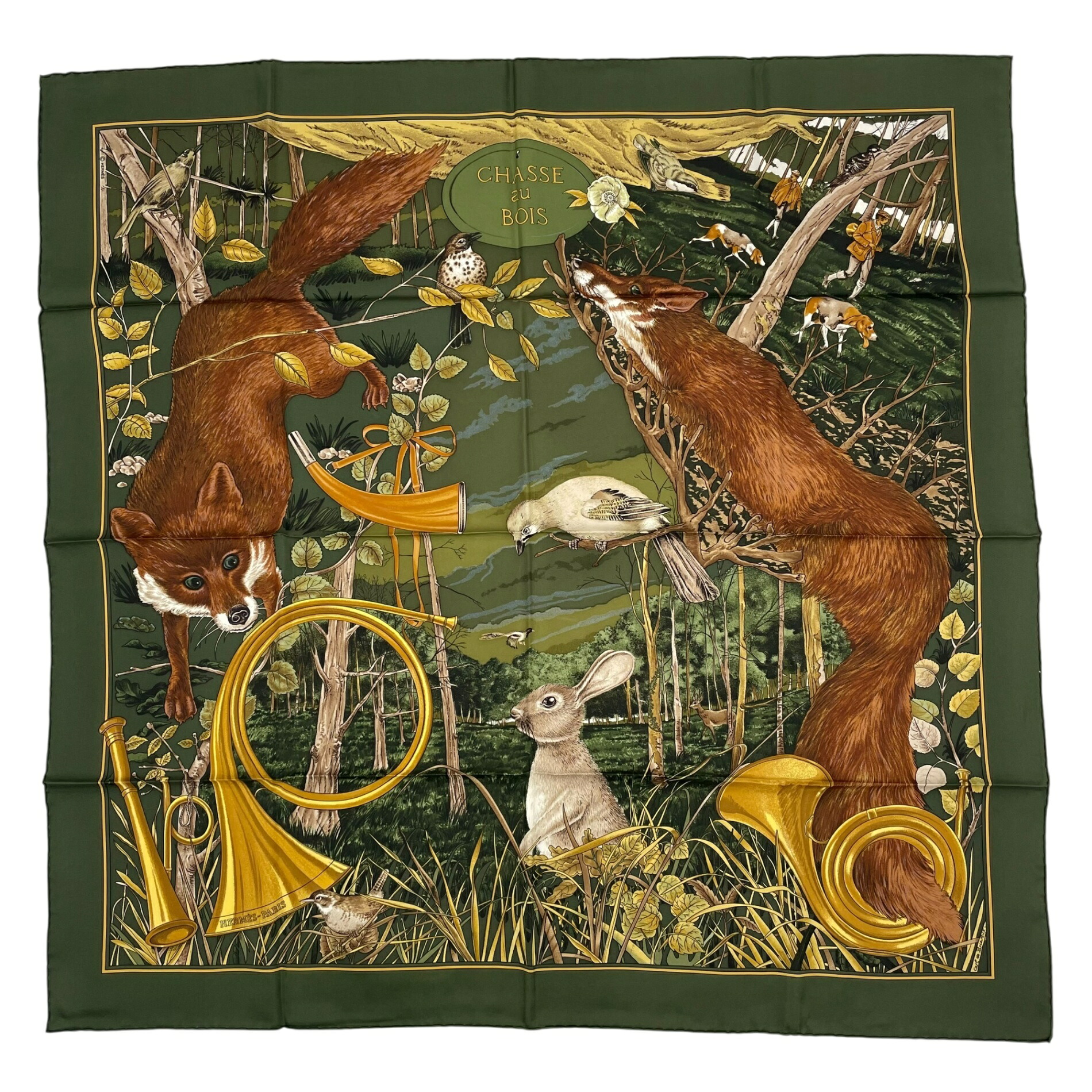 楽天市場】美品 HERMES エルメス カレ90 CHASSE au BOIS 森の 楽天市場】美品 HERMES エルメス カレ90 CHASSE au BOIS 森の