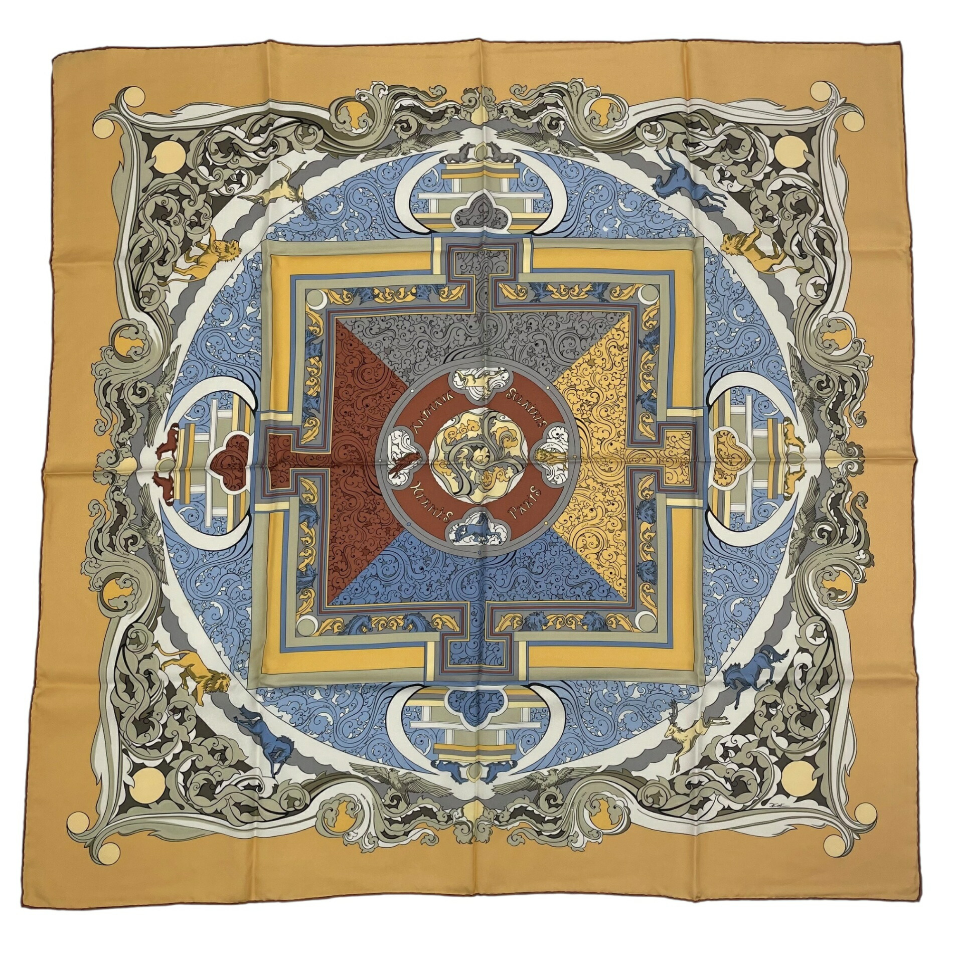 楽天市場】極美品 HERMES エルメス カレ90 シルクスカーフ パンダ 四川