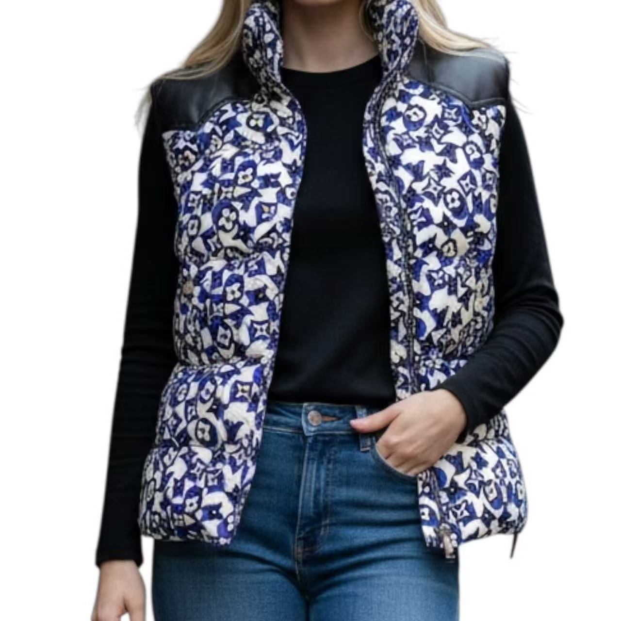 新品負けず劣らず LOUIS VUITTON ルイ ヴィトン 落ちこむより良い モノグラム なめし革 目じるし 金具 青碧