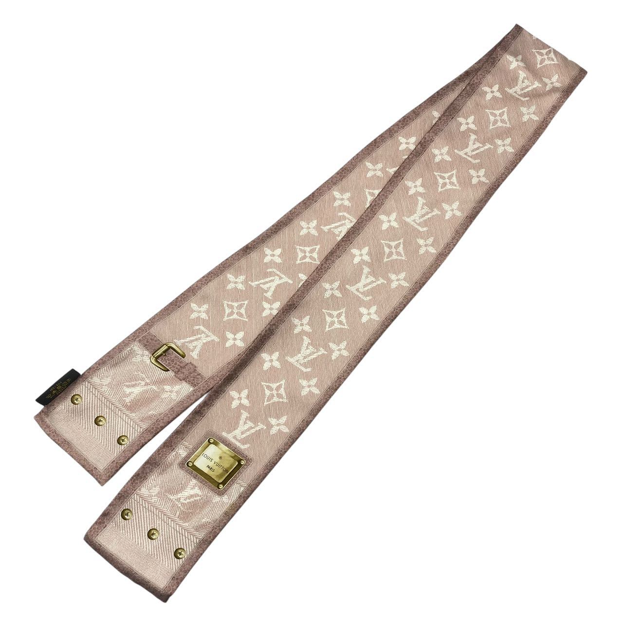 美品 LOUIS VUITTON ルイヴィトン バンドー ニュージーンズ サクラ色 地絹