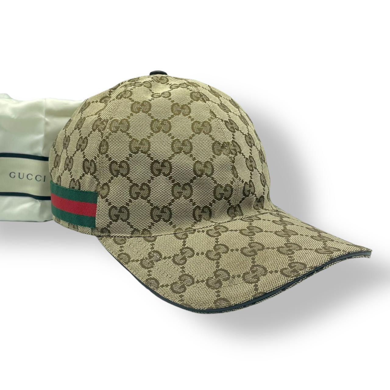 極美品 GUCCI グッチ 帽子 ベースボールキャップ GGキャンバス ブラワン サイズM|Tokyo Vintage Brand