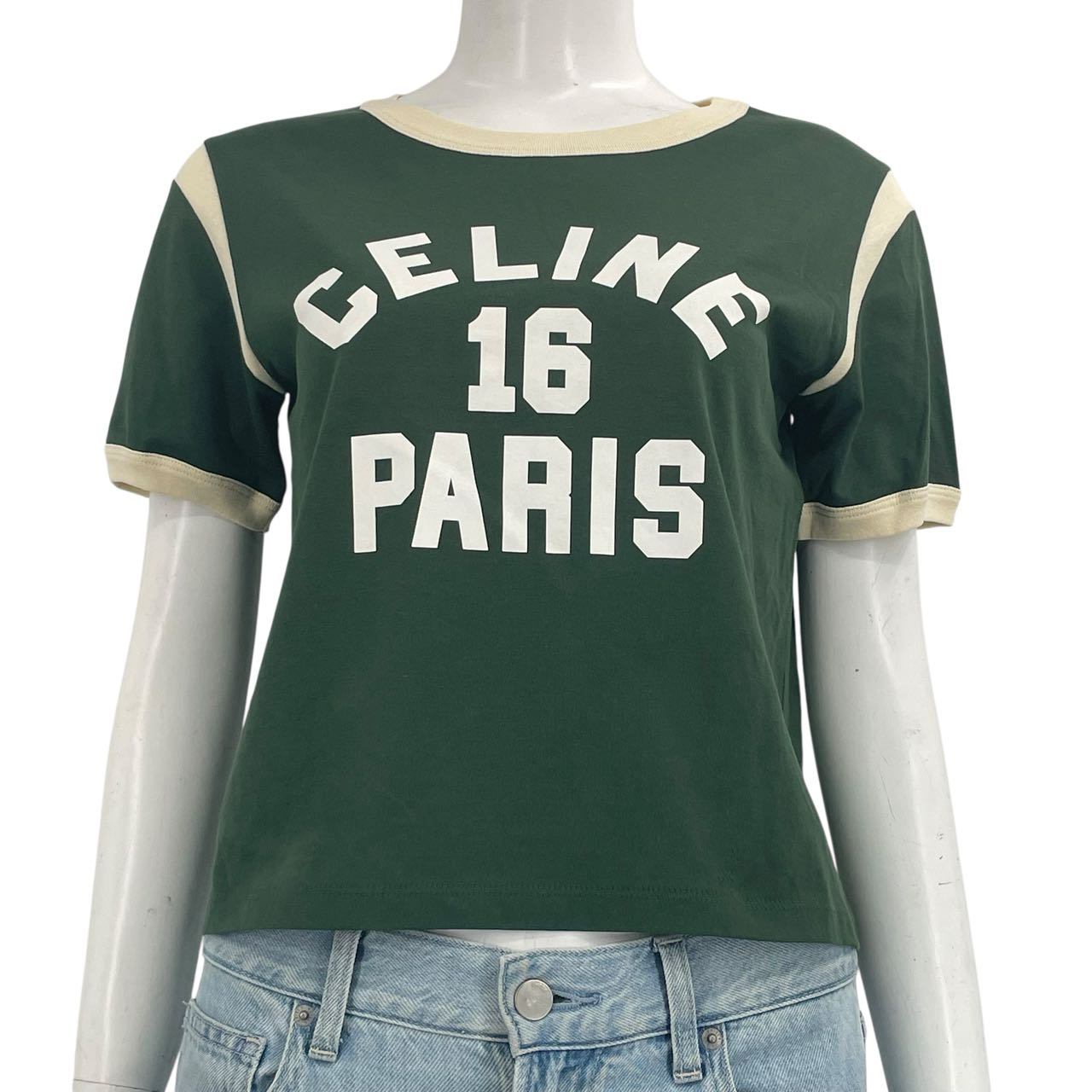 極美品 CELINE セリーヌ Tシャツ グリーン レディース|Tokyo Vintage Brand