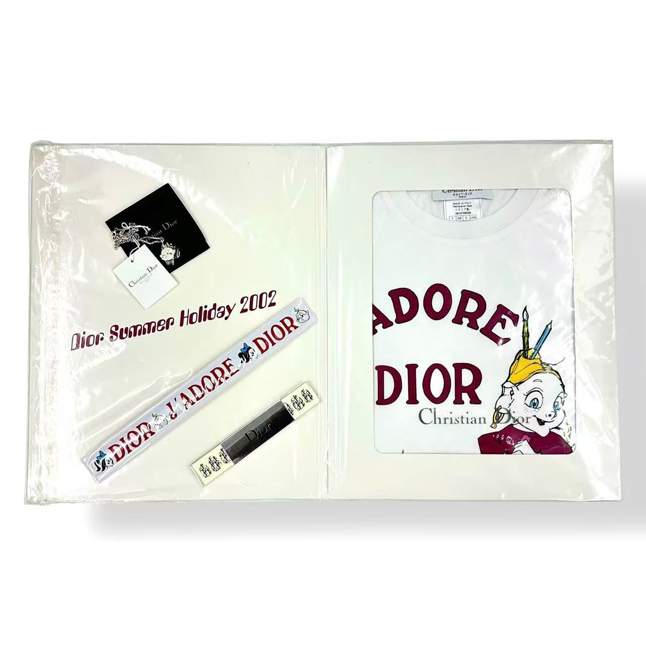 レア 未当てはめる品 Christian Dior ディオール プルオーバー ジョン・ガリアーノ期 J\u0027ADORE DIOR カートゥーンプリント 大きさ38 箱付き添い人