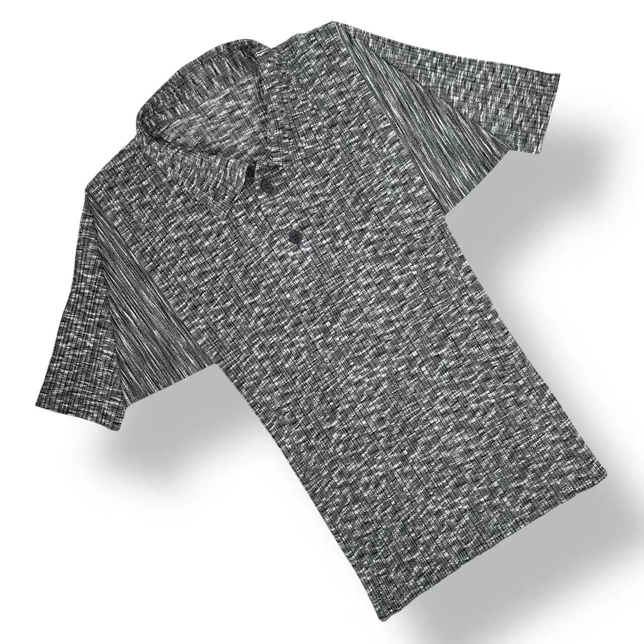 極美品 ISSEY MIYAKE イッセイミヤケ PLEATS PLEASE プリーツプリーズ カットソー 総柄 グレー サイズ3|Tokyo Vintage Brand