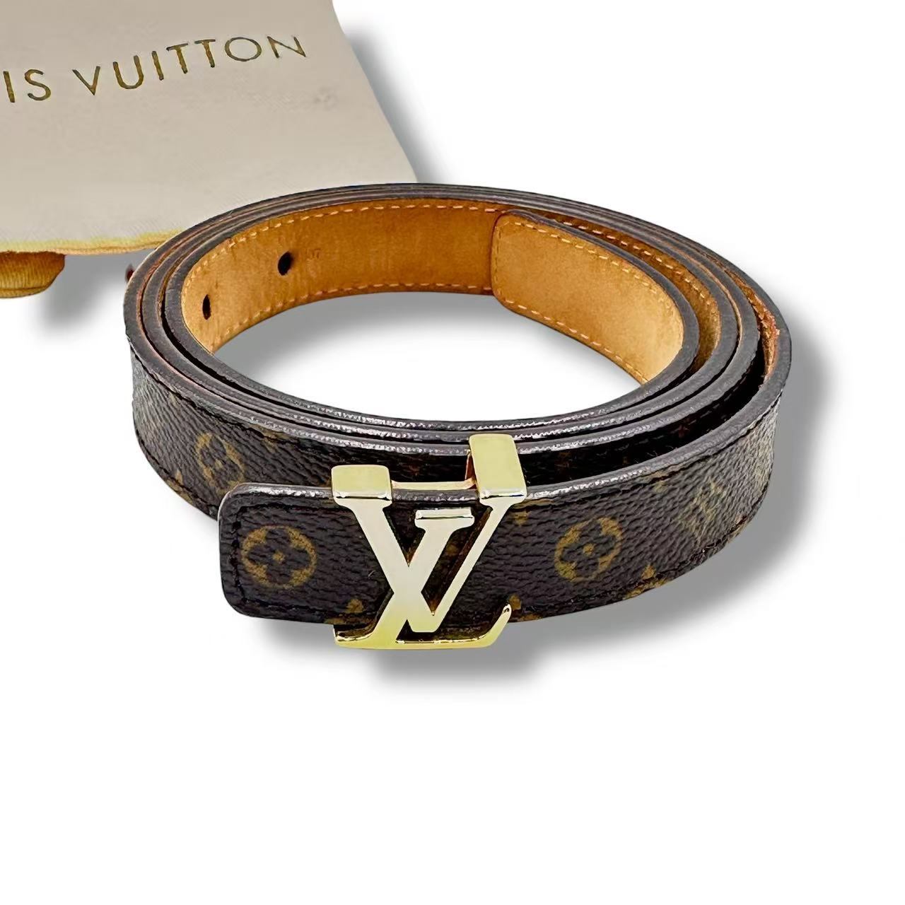 極美品 LOUIS VUITTON ルイヴィトン 胴締め モノグラム 金具 なめし革 赤銅色 保護すること袋付き添い人