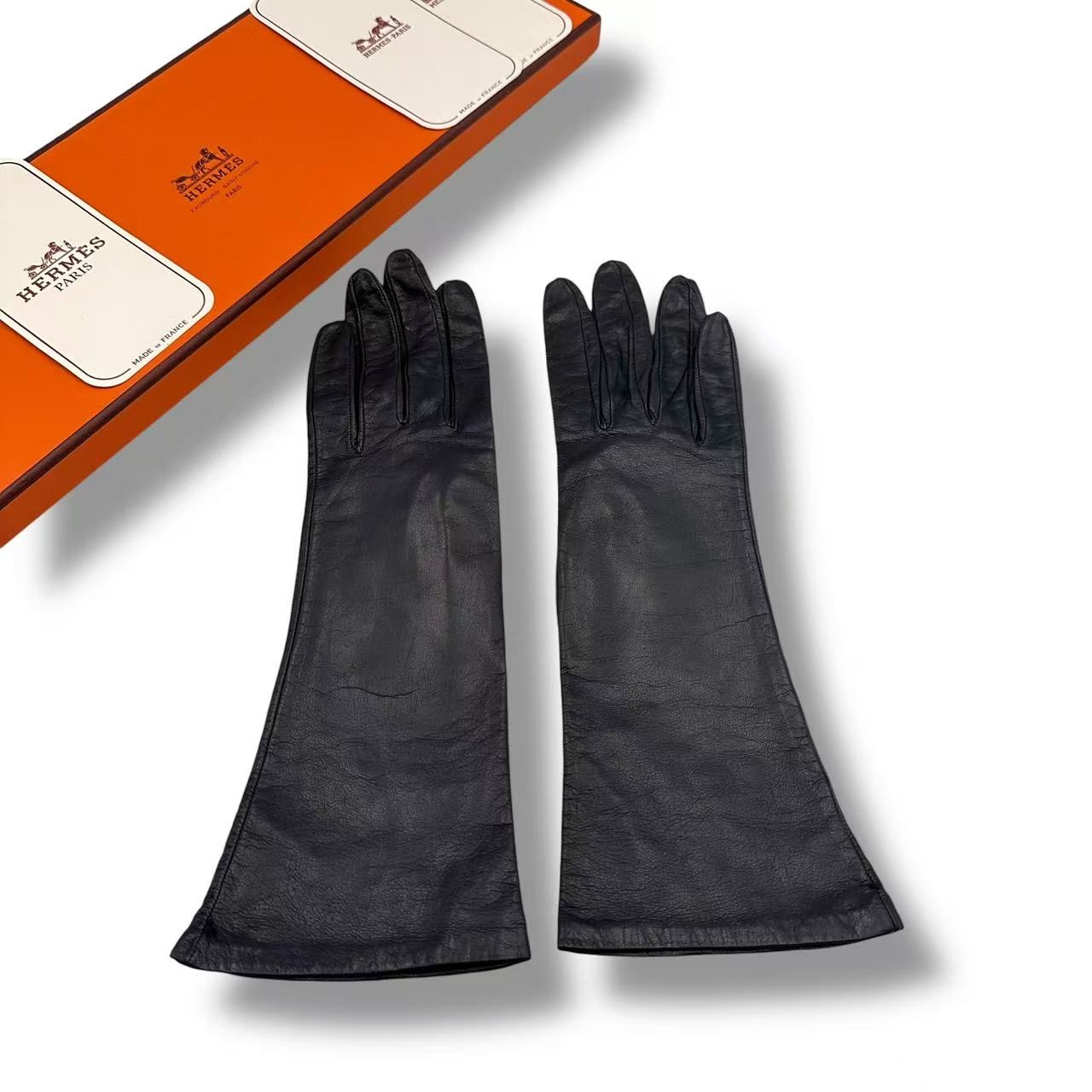 極美品 HERMES エルメス グローブ 革手袋 レザー ブラック サイズ 6.5 箱付き|Tokyo Vintage Brand