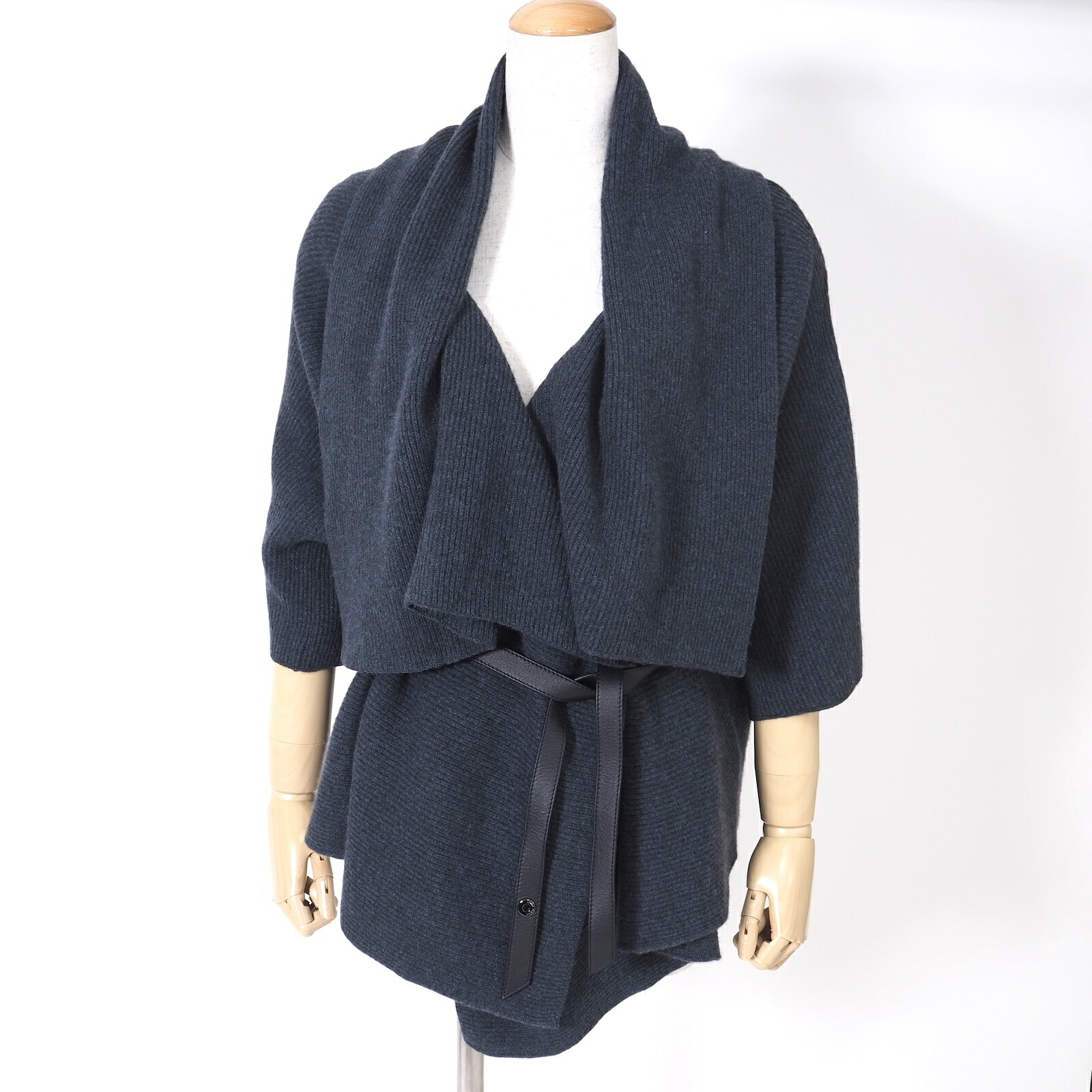 美品✨PLEATS PLEASE 総柄 メッシュ デザイン カーディガン 3 L Pleats Please Issey Miyake Basics カーディガン | グレー
