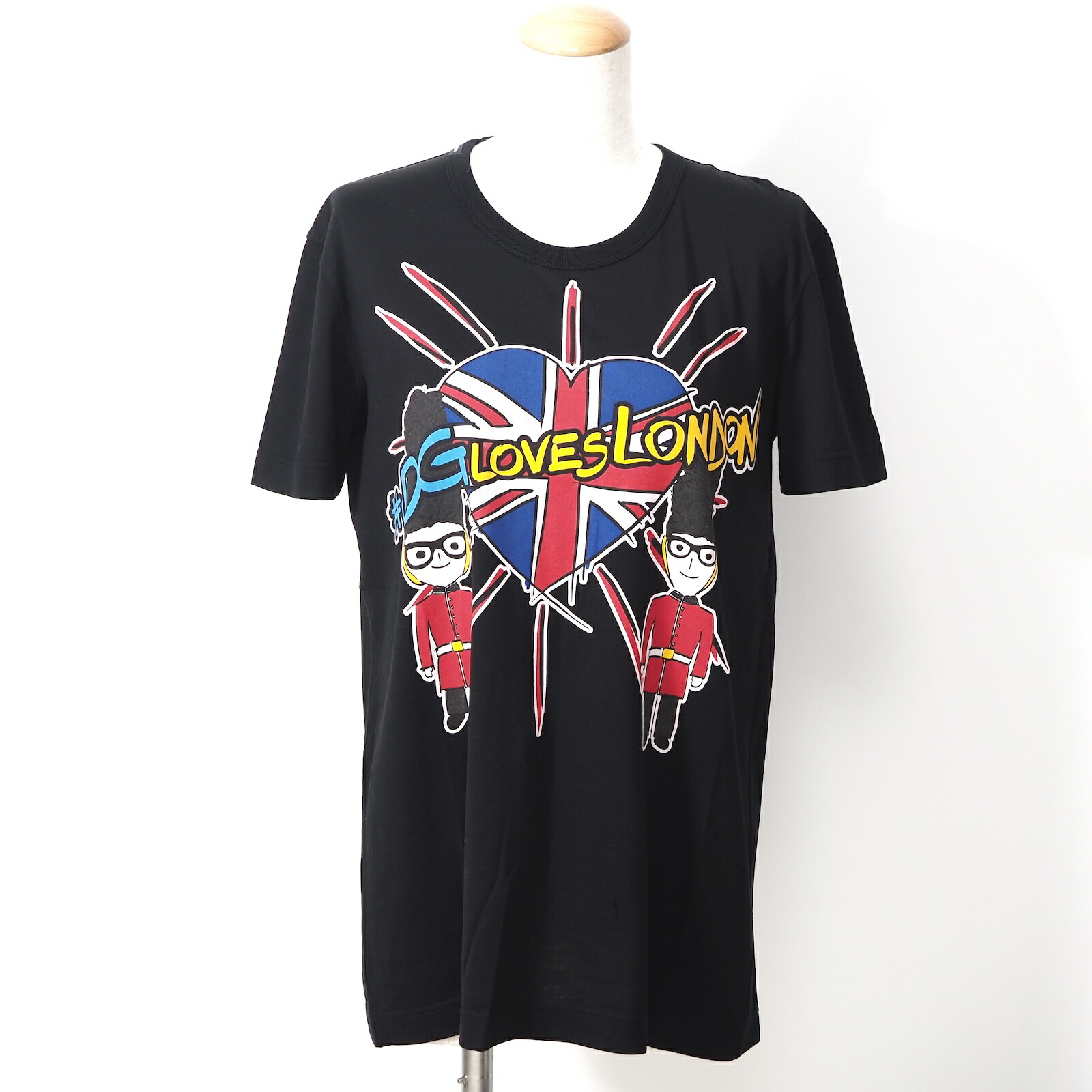 DOLCE&GABBANA レディース Tシャツ ロゴワッペン 半袖 M〜L相当 140405-42-a.jpg