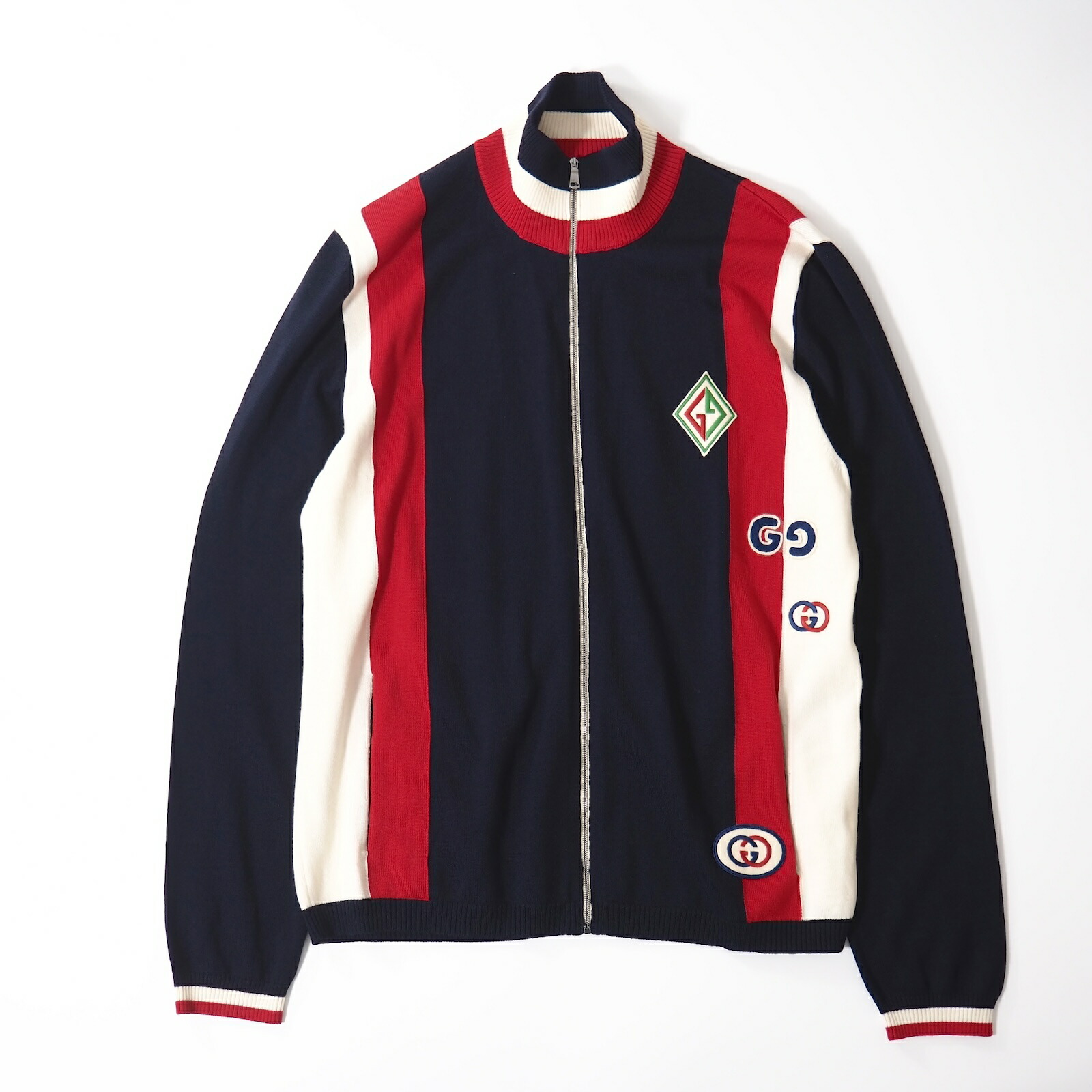 楽天市場】GUCCI グッチ ジャンボGG ジャガード ウール ハーフジップ