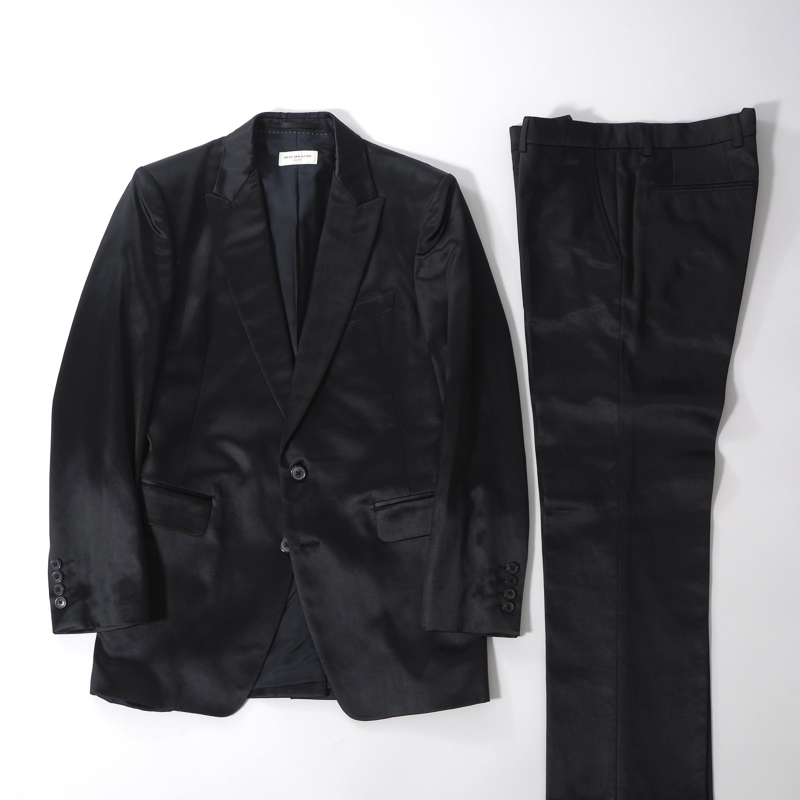 ドリスヴァンノッテン DRIES VAN NOTEN お召しもの 背広 上衣 ズボン下 44/46 黒いこと メンズ 置き目品 6-OB002