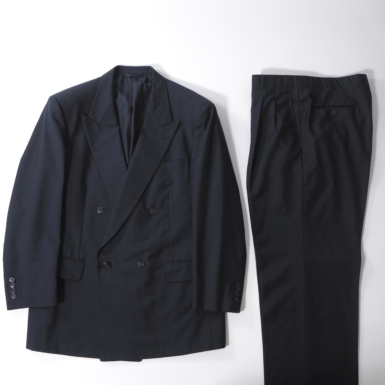 クリスチャンディオール Christian Dior MONSIEUR ヴィンテージ ダブルブレスト スーツ ジャケット パンツ 101-91-180 ネイビー メンズ 正規品 6-ZC012