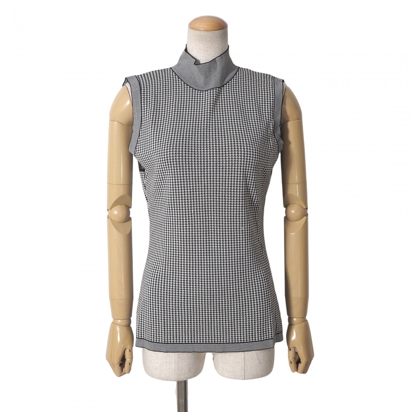 ディオール Christian Dior ノースリーブ トップ シアー トップス  44 黒いこと 白いこと レディース 置き目品 5-YL016