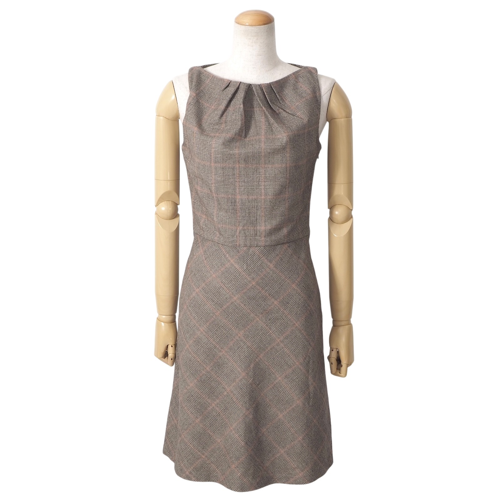 美品 ディオール Christian Dior ノースリーブ 衣装 40 赤銅色 読み合わせる レディース 置き目品 5-YL007