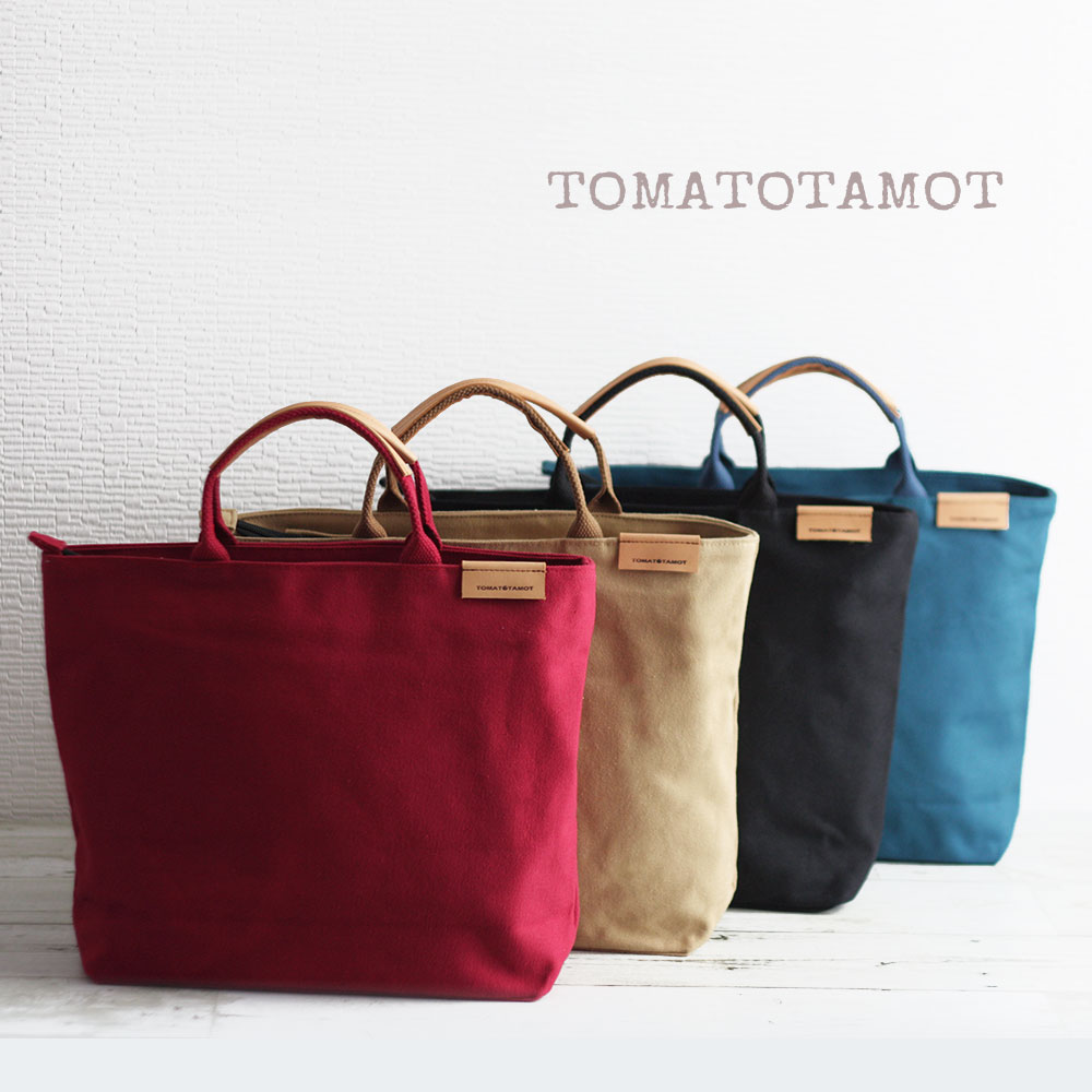 楽天市場 本革 帆布 マルチトート トートバッグ ファスナー付き 牛革 牛皮 鞄 カバン B 049 Tomatotamot