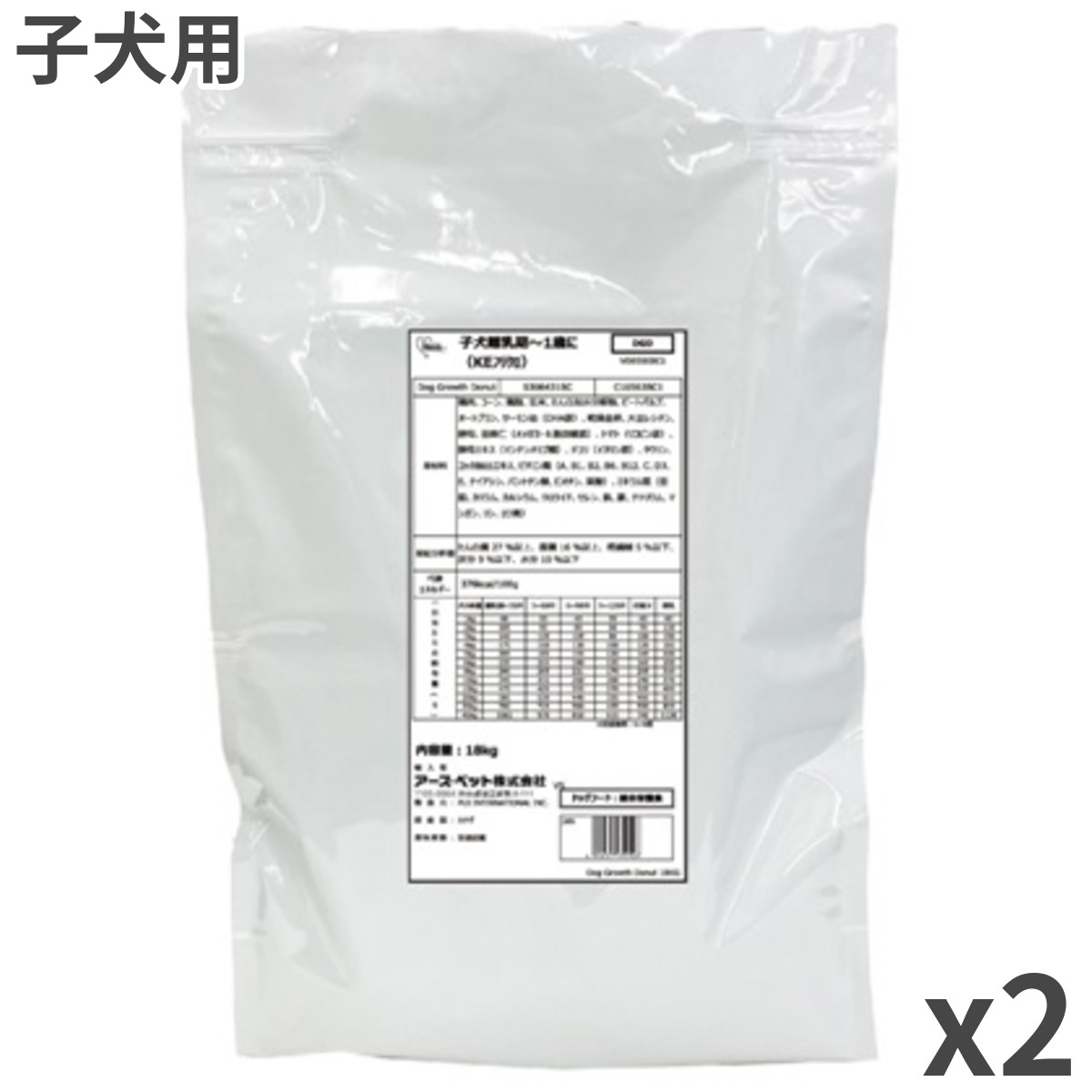 ファーストチョイス ChoiceS 子犬離乳期～1歳に 子犬用【ブリーダー用】ドッグフード 18kg &times;2袋入｜トムキャット店