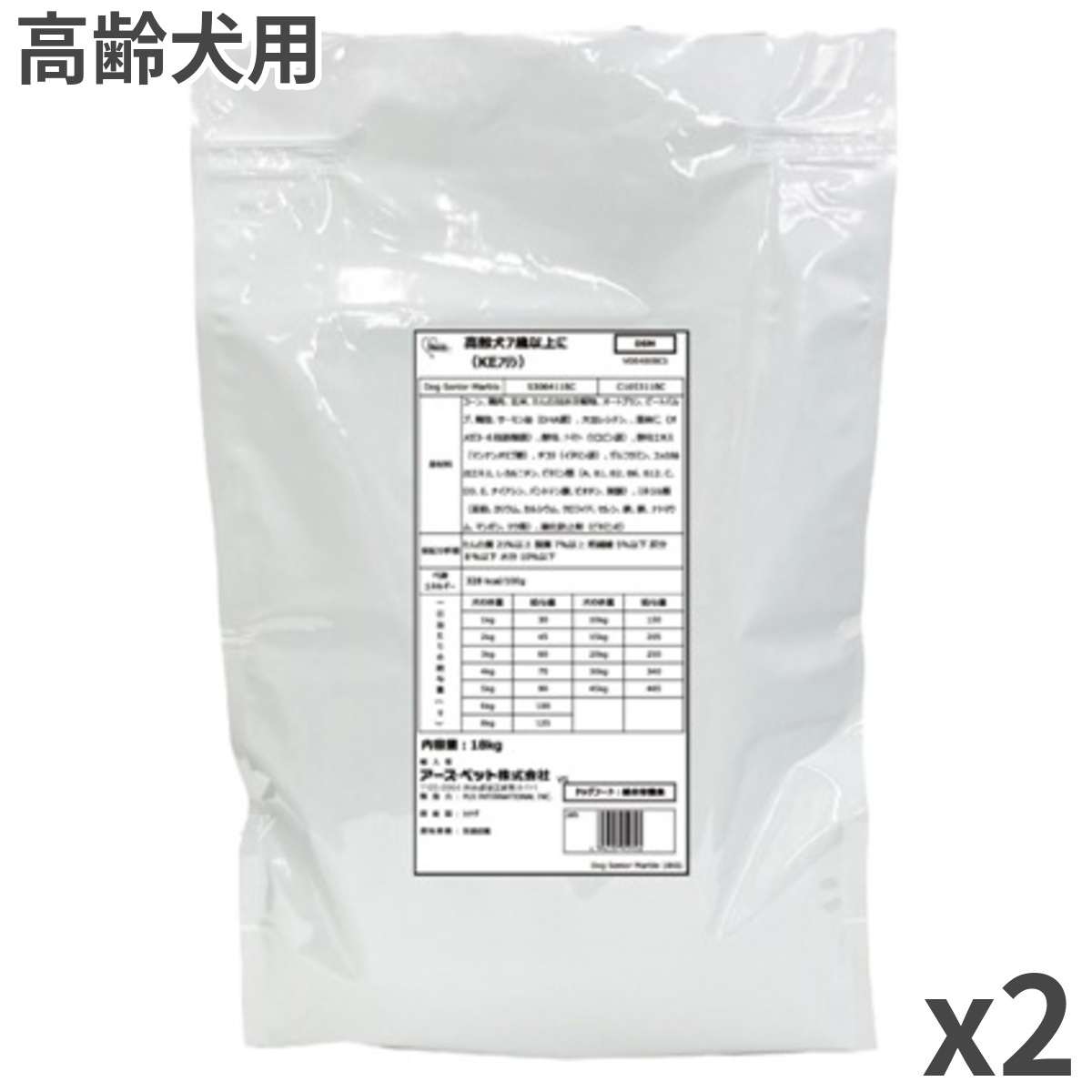 ファーストチョイス ChoiceS 老いらく犬 7歳以上に 意気地無し 7歳以上の犬用【ブリーダー用】ドッグフード 18kg ×2袋入