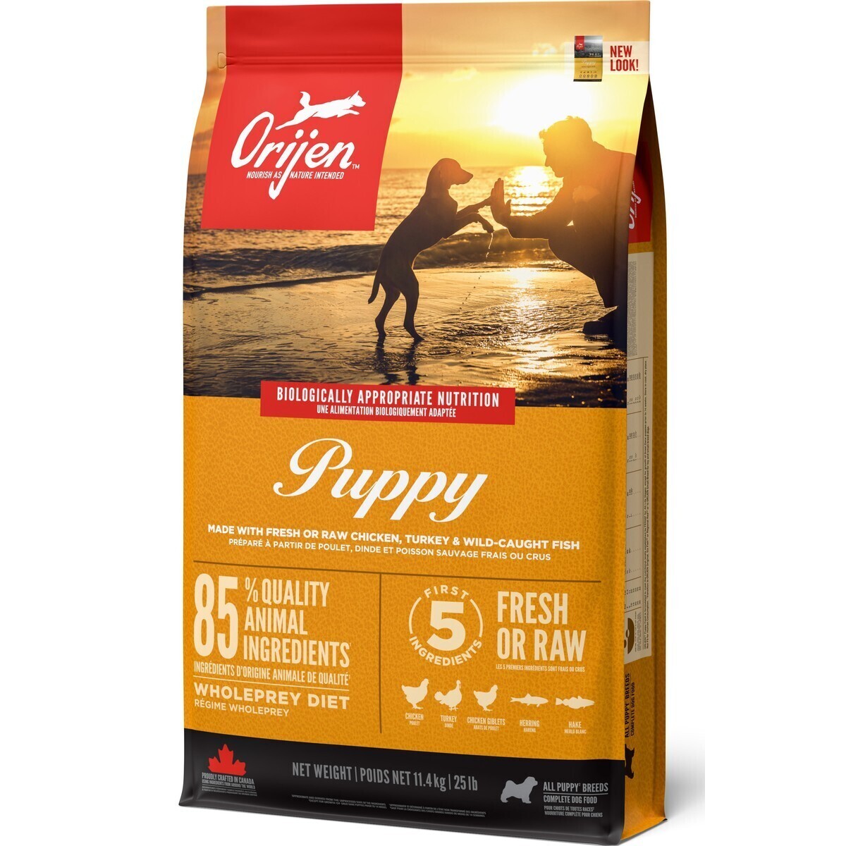 【並行輸入品】 開びゃく Orijen パピー 全犬種 犬ころ用 ドッグフード 11.4kg