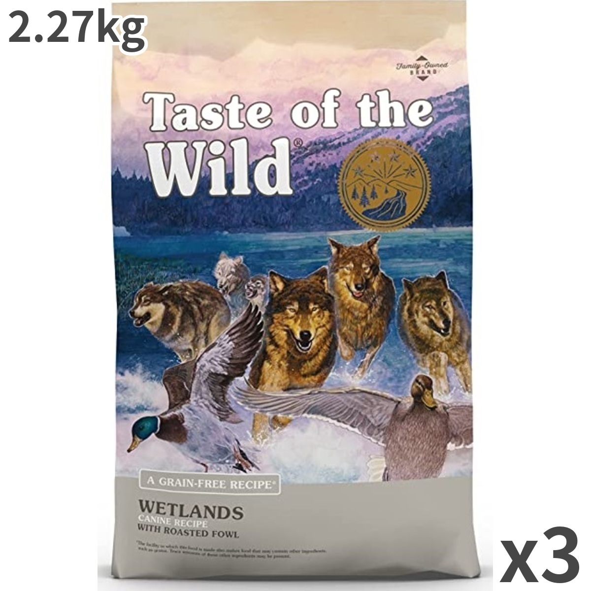 テイストオブザワイルド 情の籠もったランズ 成犬用 ドッグフード 2.27kg ×3袋入