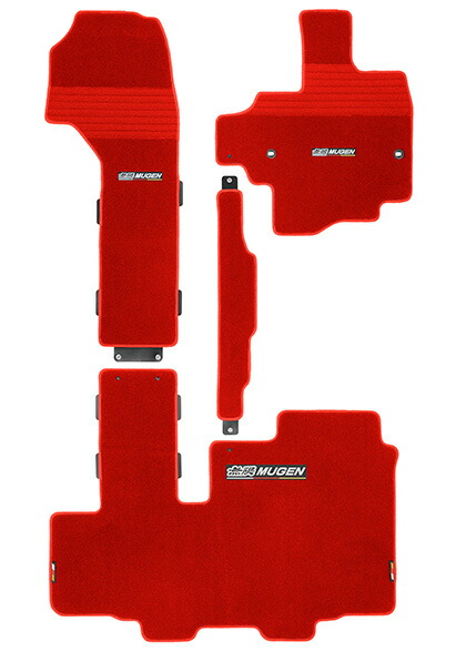 無限 フロアマット 助手席スーパースライドシート用 N-BOX / N-BOX CUSTOM JF3 / JF4 2021年12月～2023年10月 レッド 08P15XNHK3S0RR