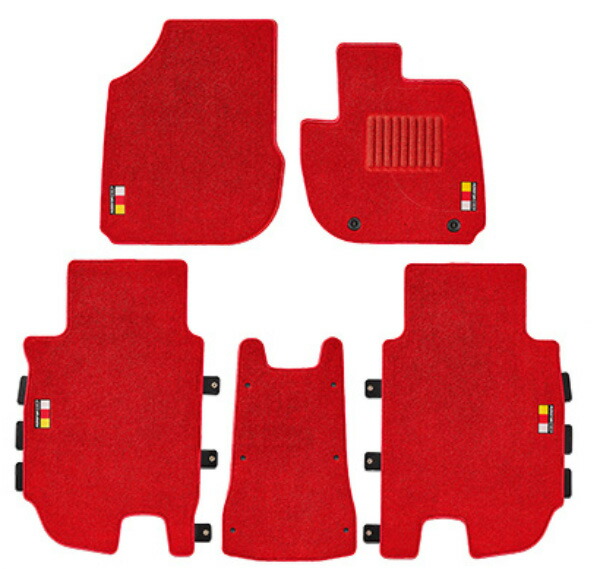 無限 フロアマット ヴェゼル VEZEL RV5-120 / RV6-120 / RV4-110 2024年4月~ 1台分5枚セット レッド色 08P15XNPK0S0RR