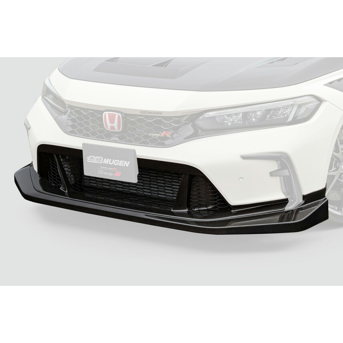 無限 カーボンフロントバンパーロアスポイラー シビックタイプR / CIVIC TYPE R FL5-100 2022年9月～ グループB UVカットクリア塗装仕上げ 62511XNRCK0S0
