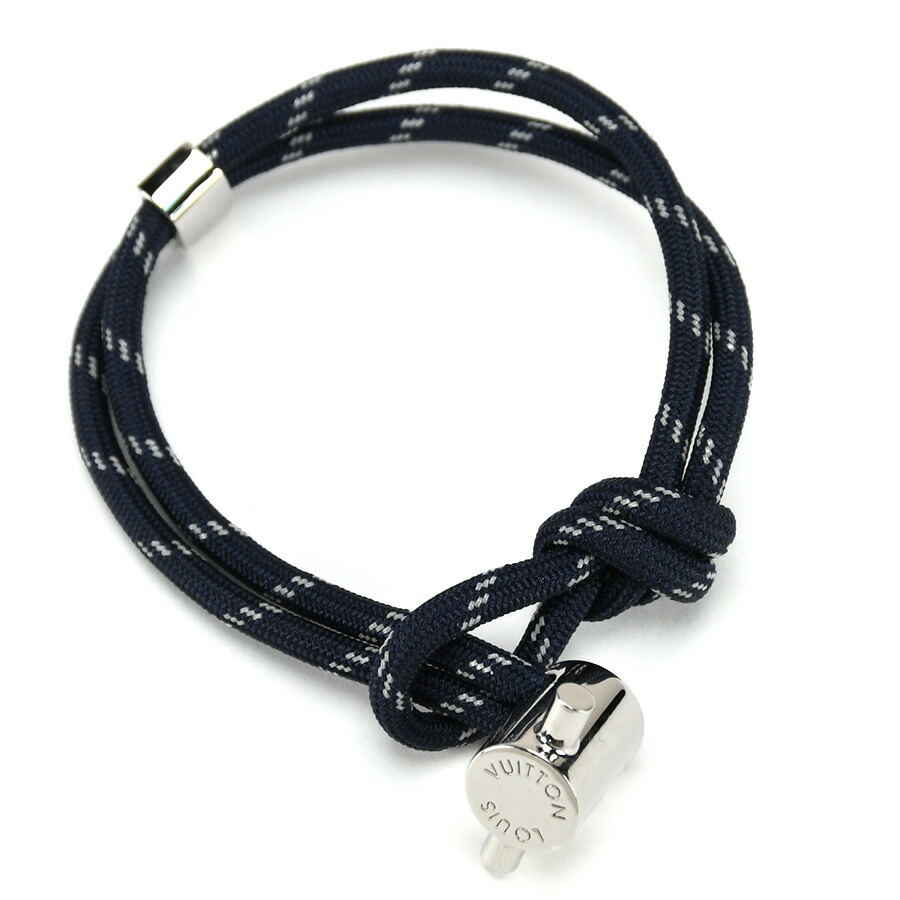 新入荷 ルイヴィトン Louis Vuitton ブラスレ ドックサイド アメリカズカップ限定 ブレスレット M6044 ロープ 船ヨット ネイビー メンズ レディース 中古 Rvcconst Com